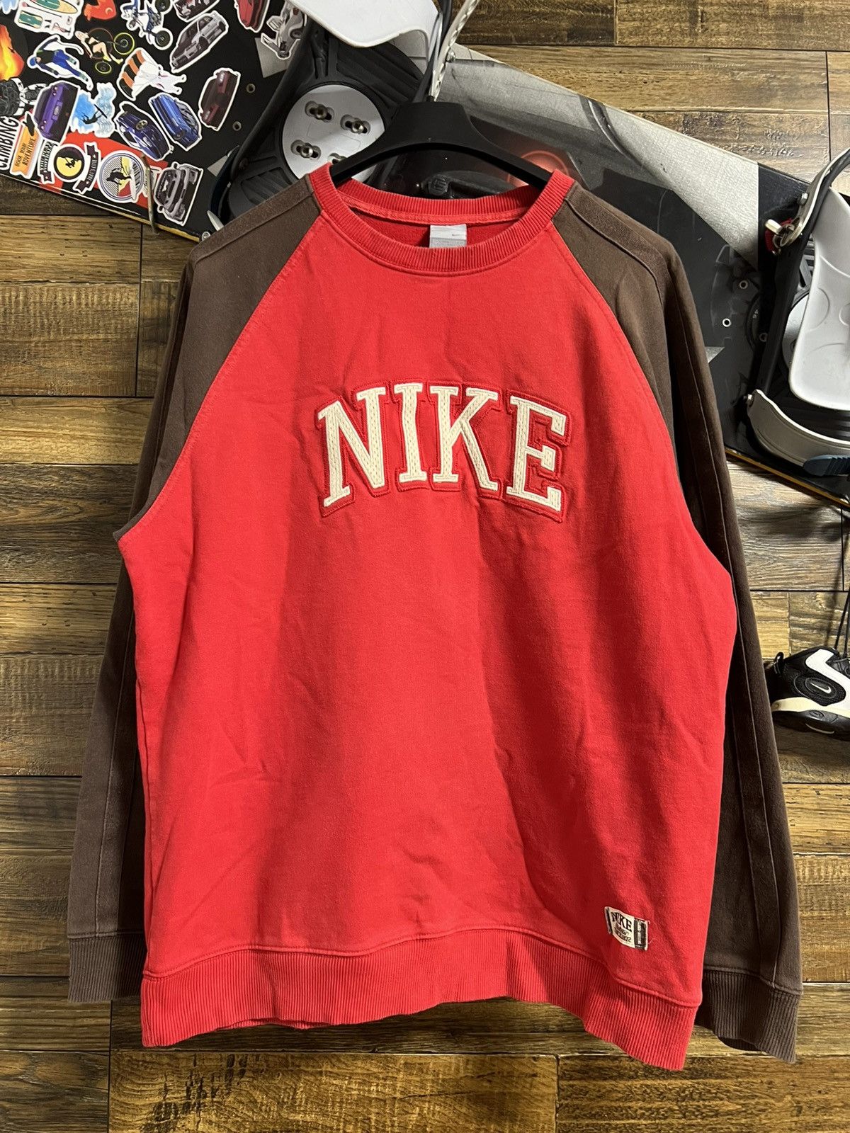 Vintage NIKE Y2K Vintage Drill Big Logo Crewneck Sweatshirt Size US L / EU 52-54 / 3 - 2 Thumbnail