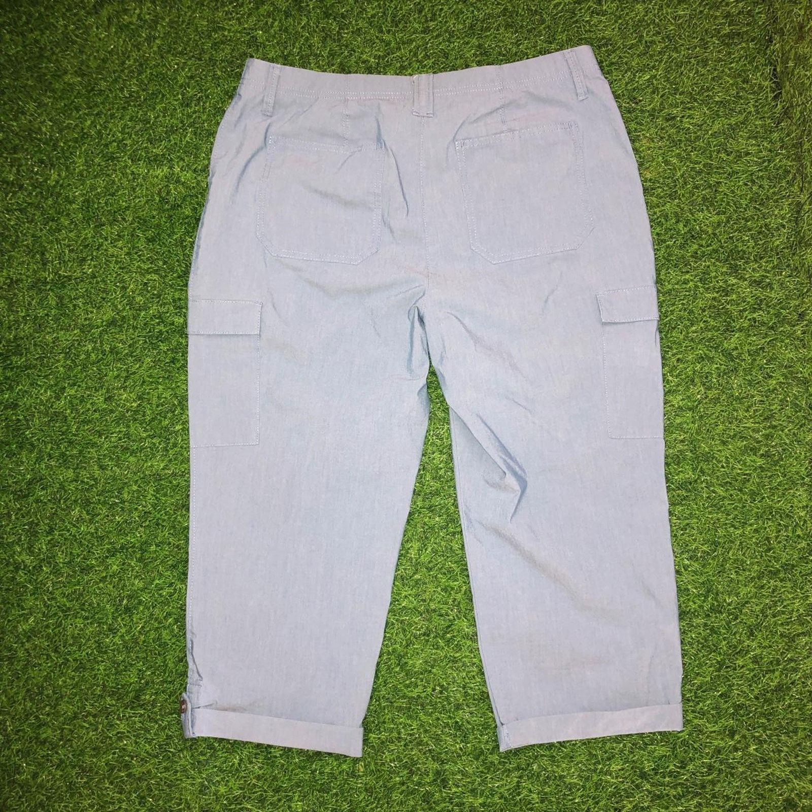 Chicos Women's Light Blue Chicos Cargo Capri Pants Size 26" / US 2 / IT 38 - 5 Thumbnail