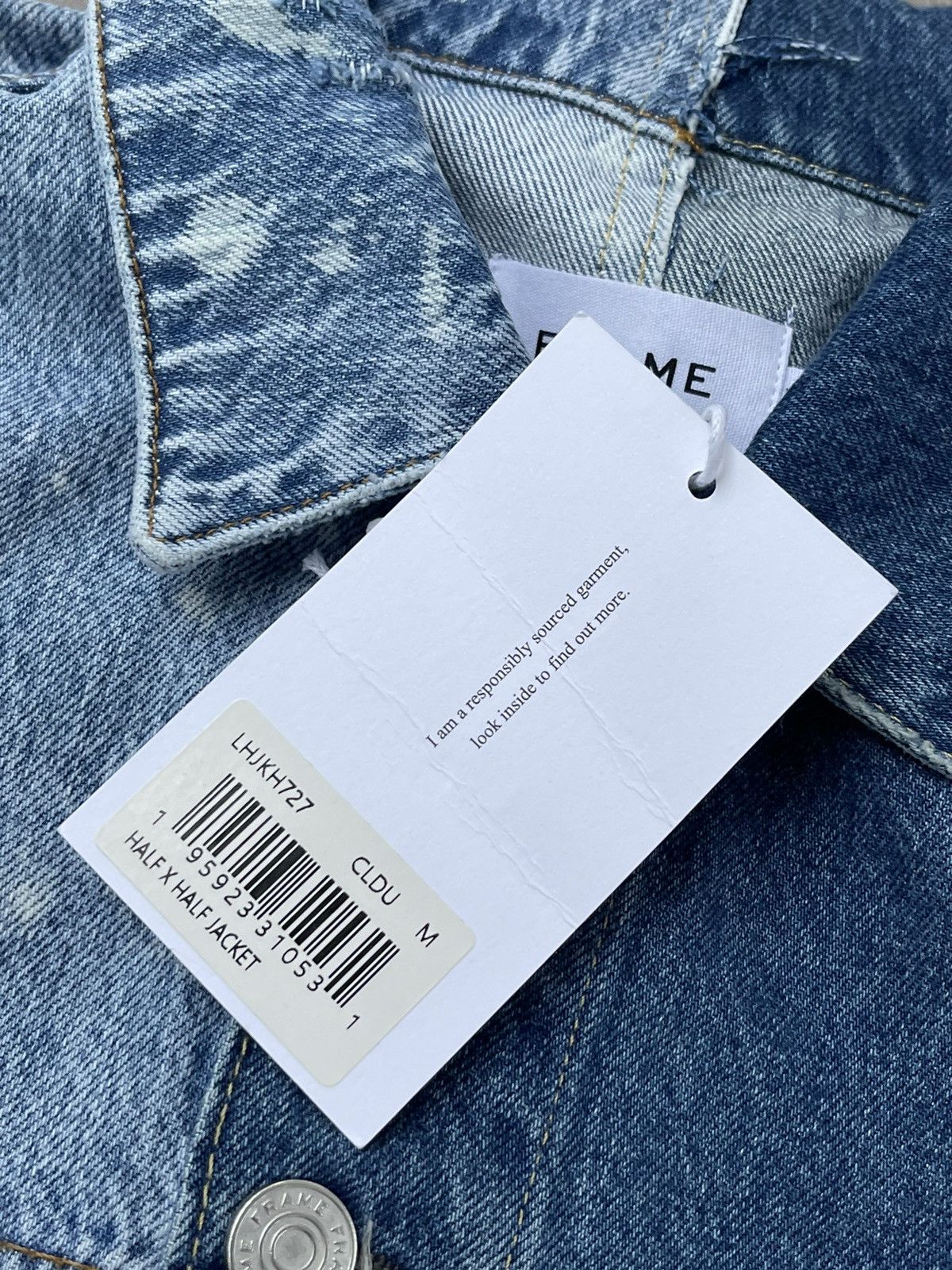 Frame !DS! SS23 Frame Half Bleached Blue Denim Jacket Size US M / EU 48-50 / 2 - 23 Thumbnail