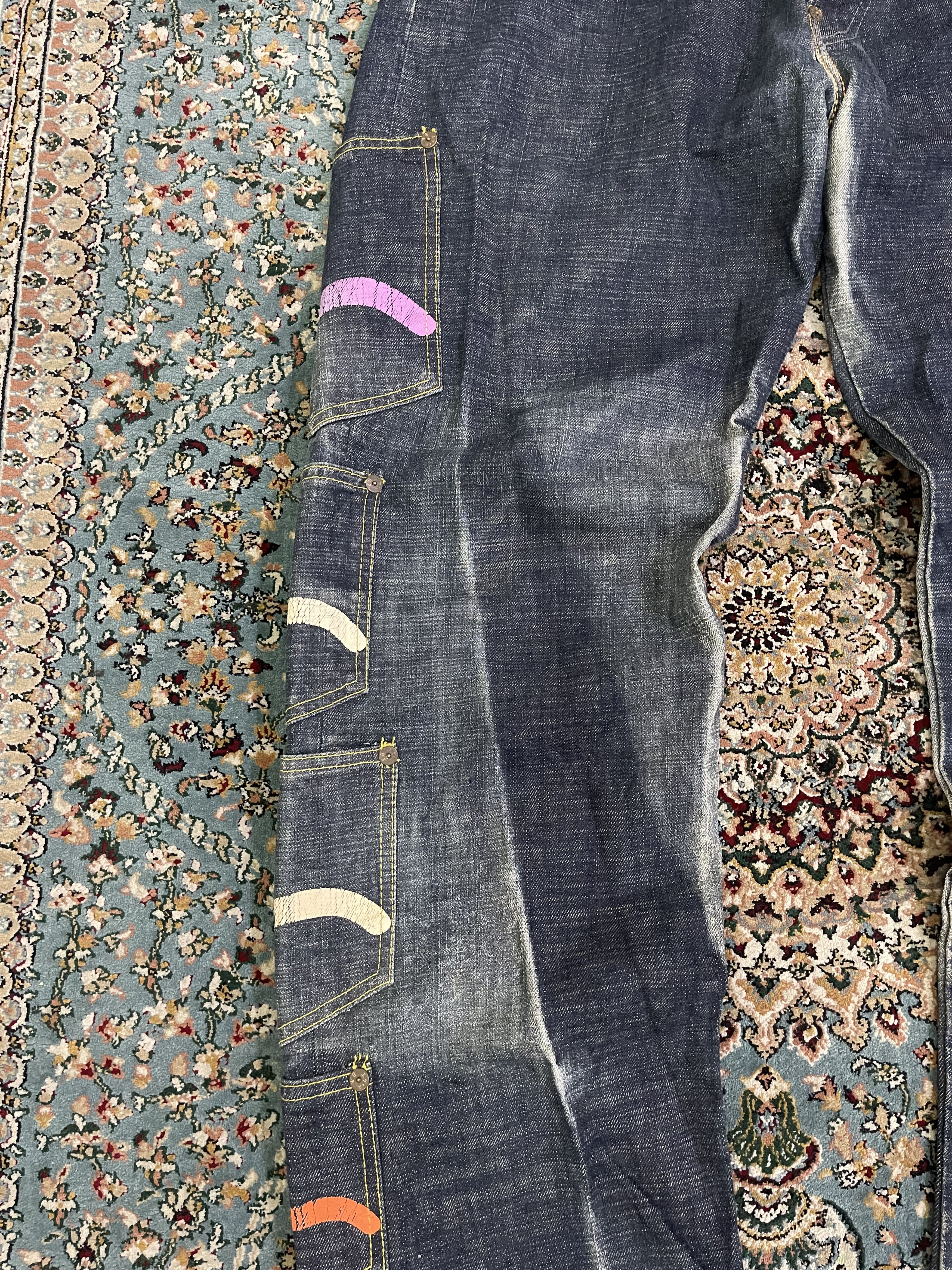 Evisu Vtg RARE Evisu Multipocket Underlicense China Selvedge sz 34 Size US 34 / EU 50 - 4 Thumbnail