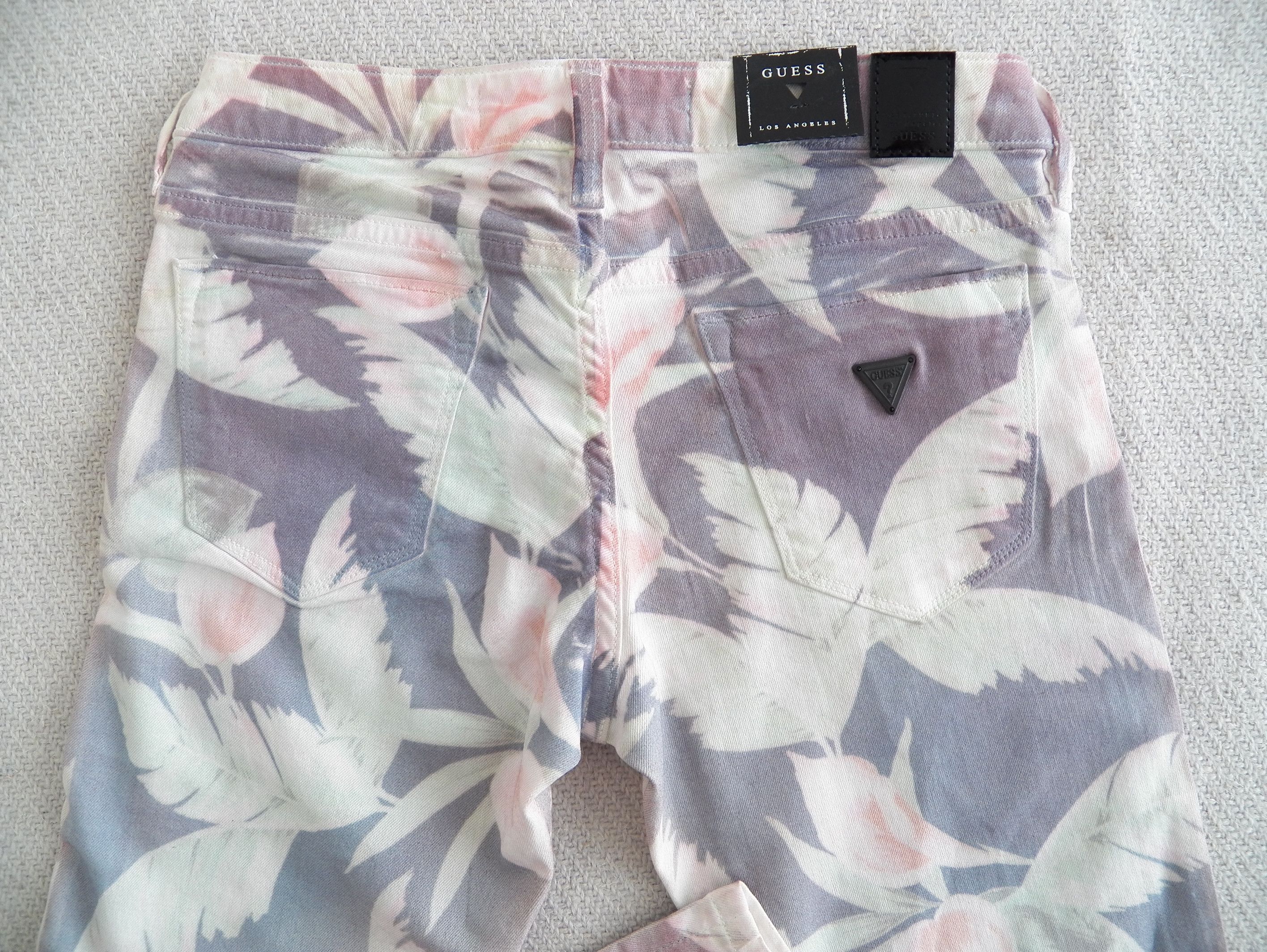 Guess GUESS Jeans 24 Skinny Ultra Low Floral Tropical Stretch Size 24" / US 00 / IT 34 - 5 Thumbnail