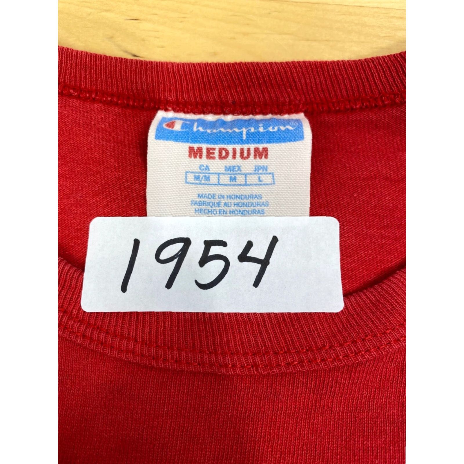 Champion VTG Champion Red Long Sleeve T-Shirt Embroidered Crest Logo Stitch Crew Neck Men M Size US M / EU 48-50 / 2 - 4 Thumbnail