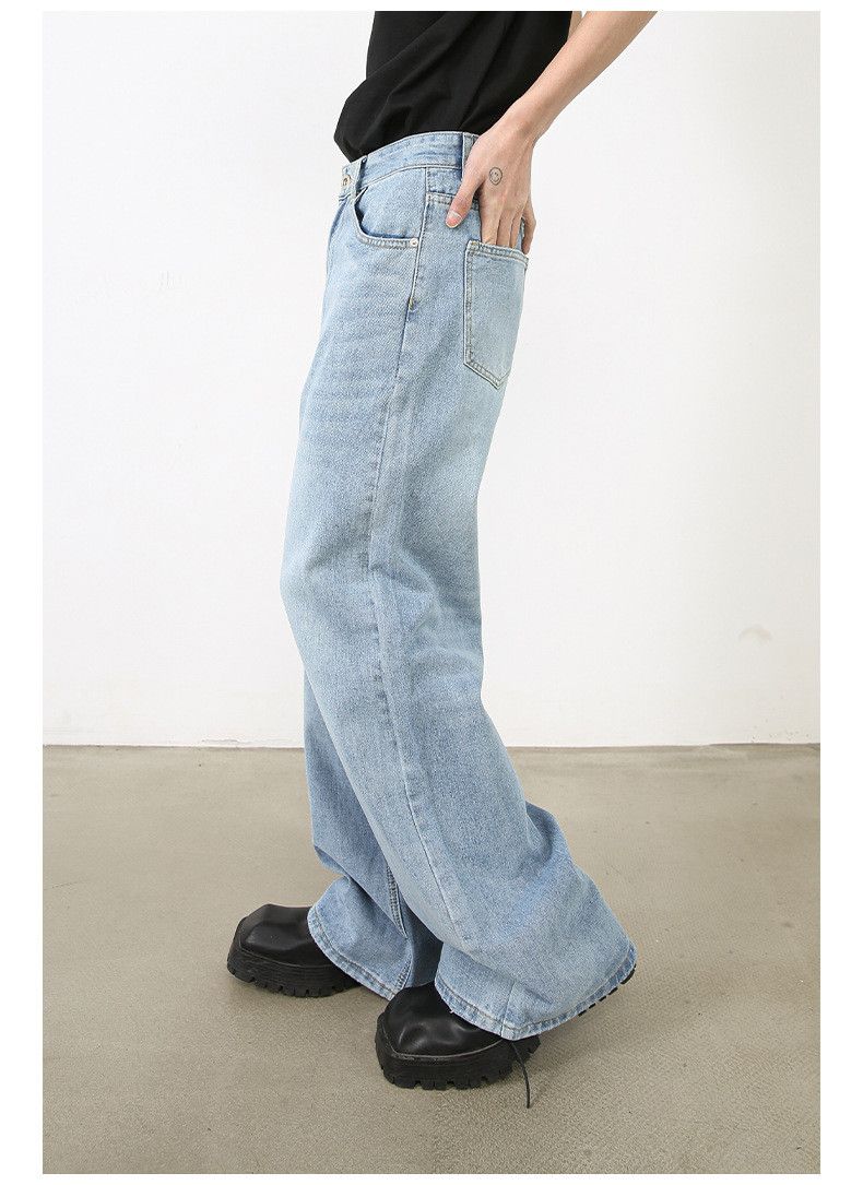 Jean Japanese retro men's wide-leg loose straight jeans Size US 32 / EU 48 - 4 Thumbnail