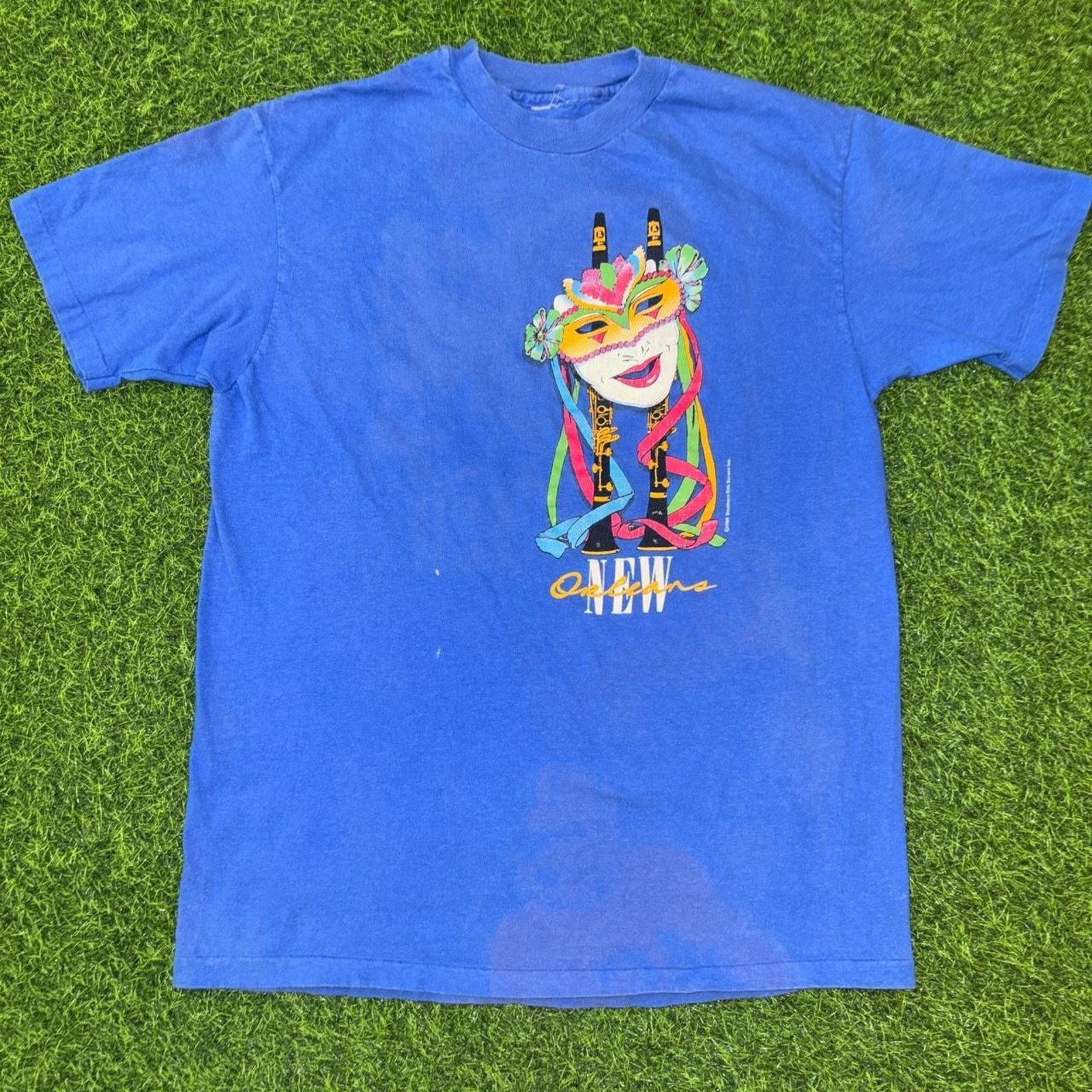 Other Blue 80s Vintage New Orleans Graphic Tee Size US XL / EU 56 / 4 - 1 Thumbnail