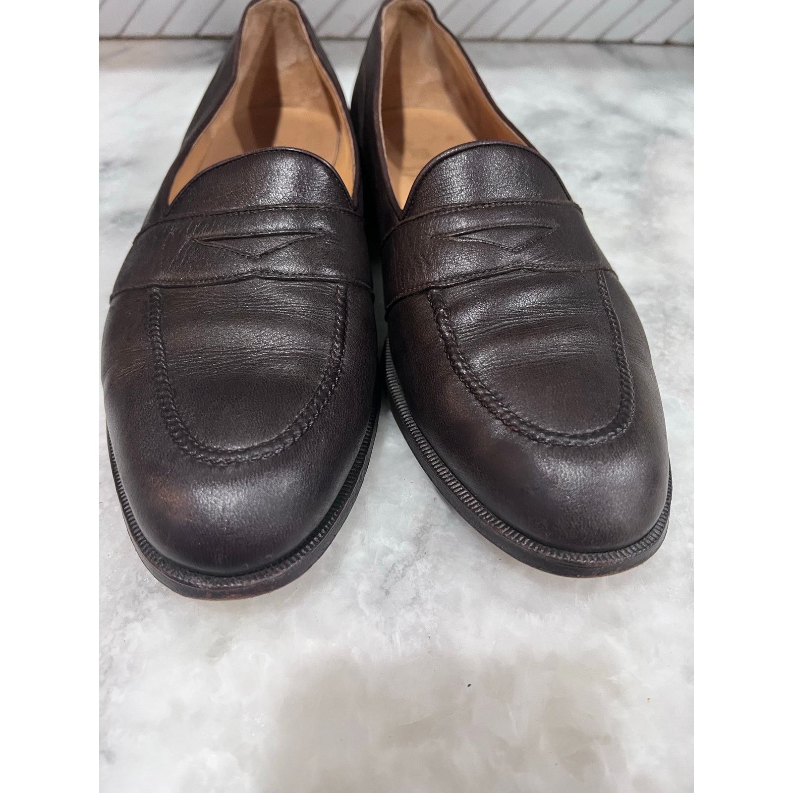 Gravati Gravati Italian Leather Loafers Men’s 12M Brown All Leather Size US 12 / EU 45 - 2 Thumbnail