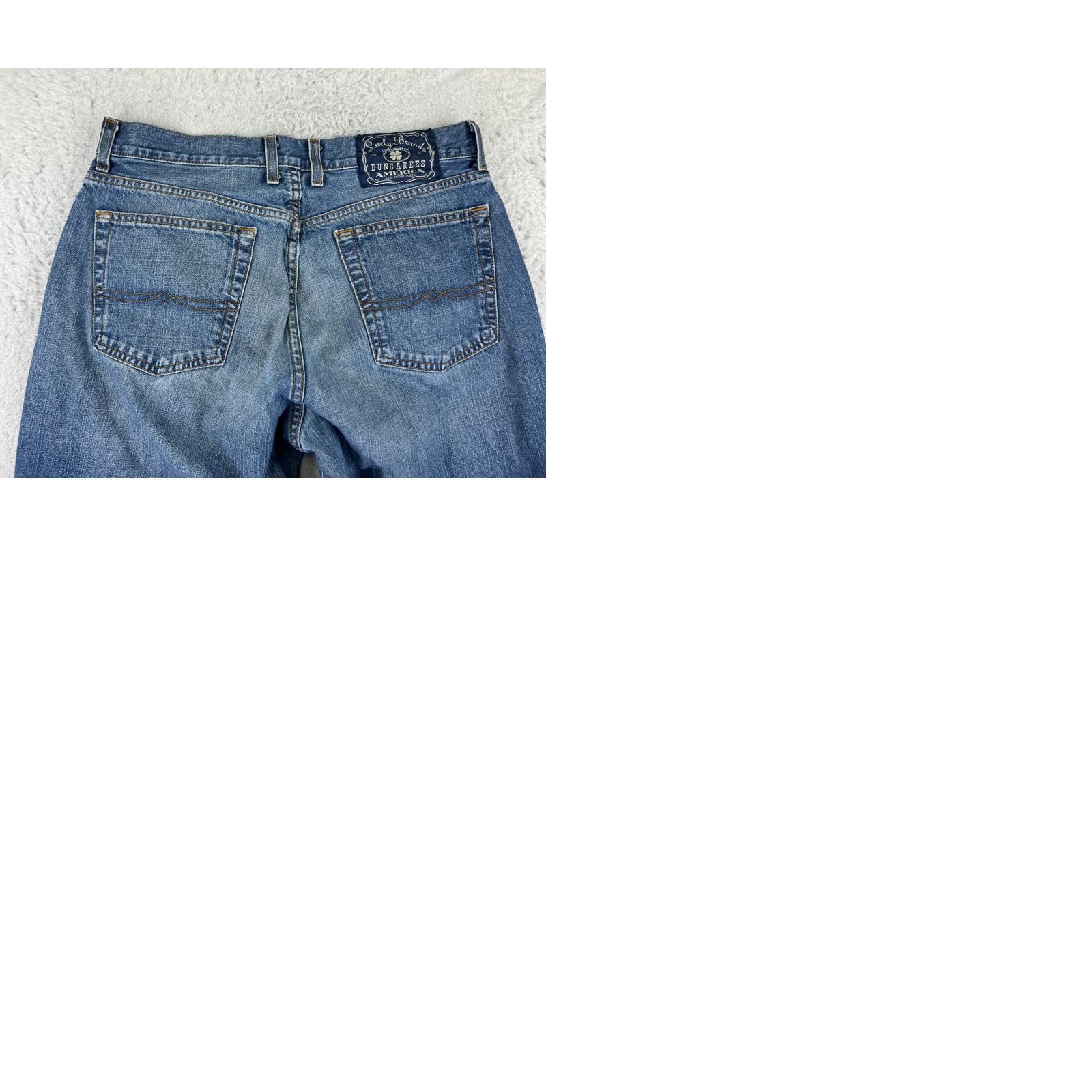 Lucky Brand Lucky Brand Jeans Mens 32 Blue Denim Classic Fit Straight Rivington Cotton Shirt Jeans? Size US 32 / EU 48 - 10 Thumbnail