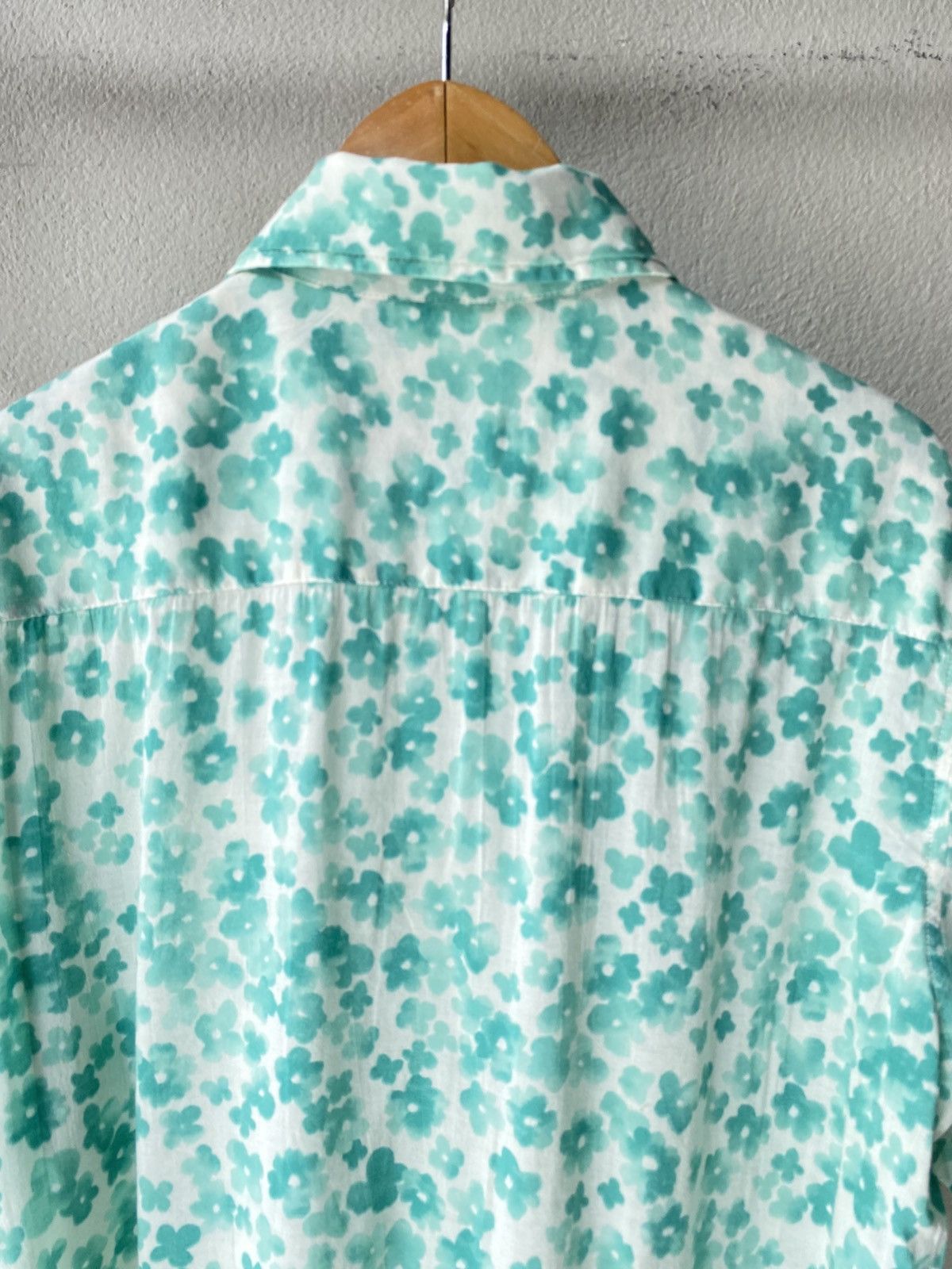 Golden Goose × Japanese Brand GGD White Short-Sleeve Shirt with Green Floral Print Size US M / EU 48-50 / 2 - 7 Thumbnail