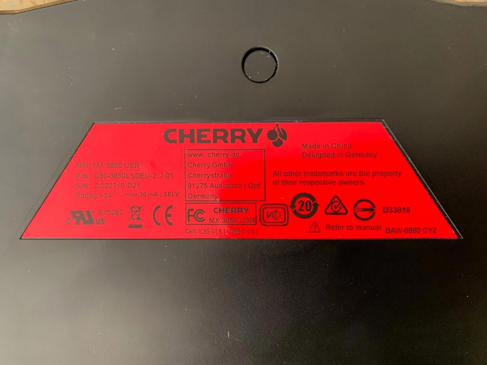 Other CHERRY MX BOARD 3.0 Mechanical Keyboard Model: MX 3850 USB Size ONE SIZE - 4 Thumbnail