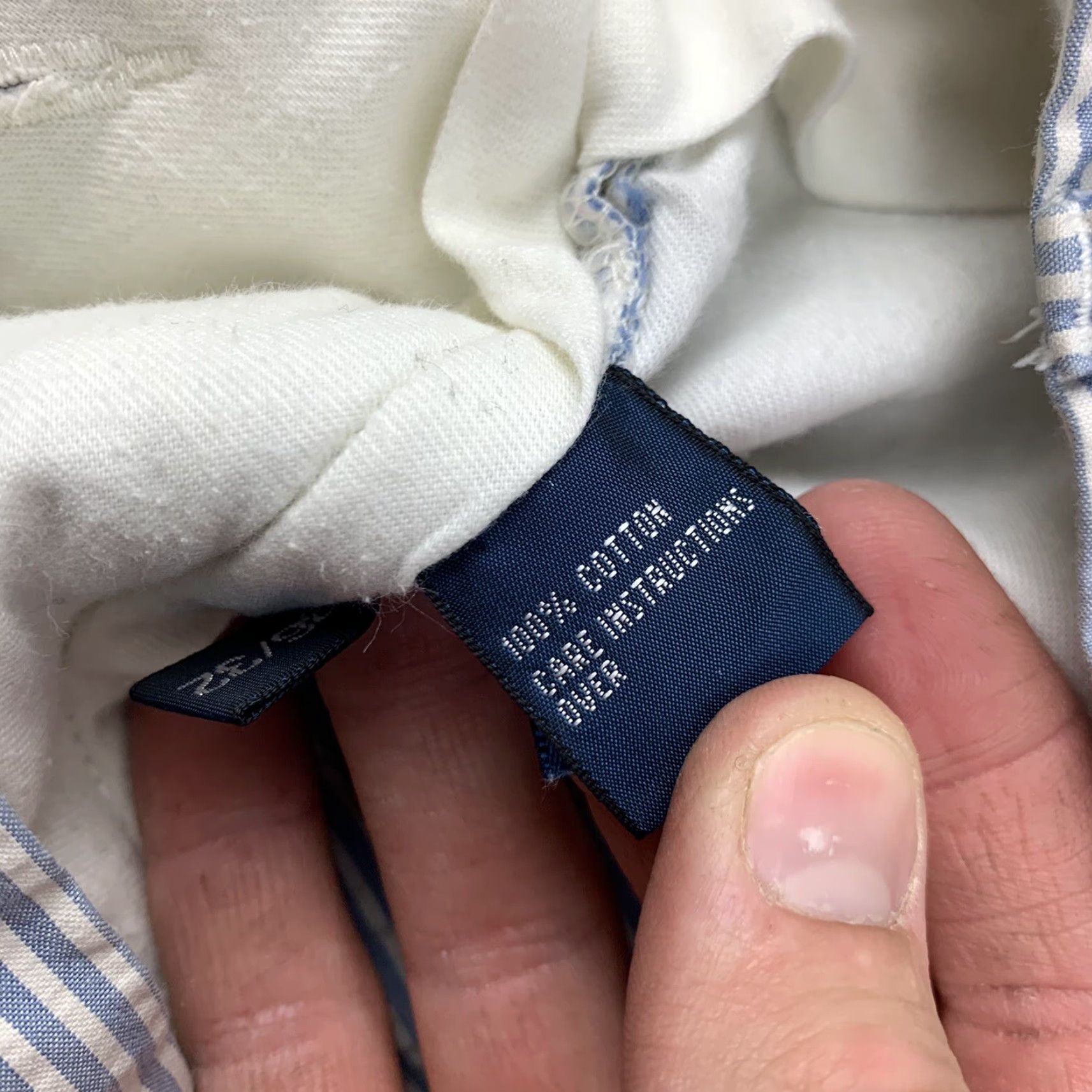 Polo Ralph Lauren VINTAGE Polo Ralph Lauren Pants Adult 36 Blue White Stripes Straight Leg 90s Y2K Mens Size US M / EU 48-50 / 2 - 3 Thumbnail