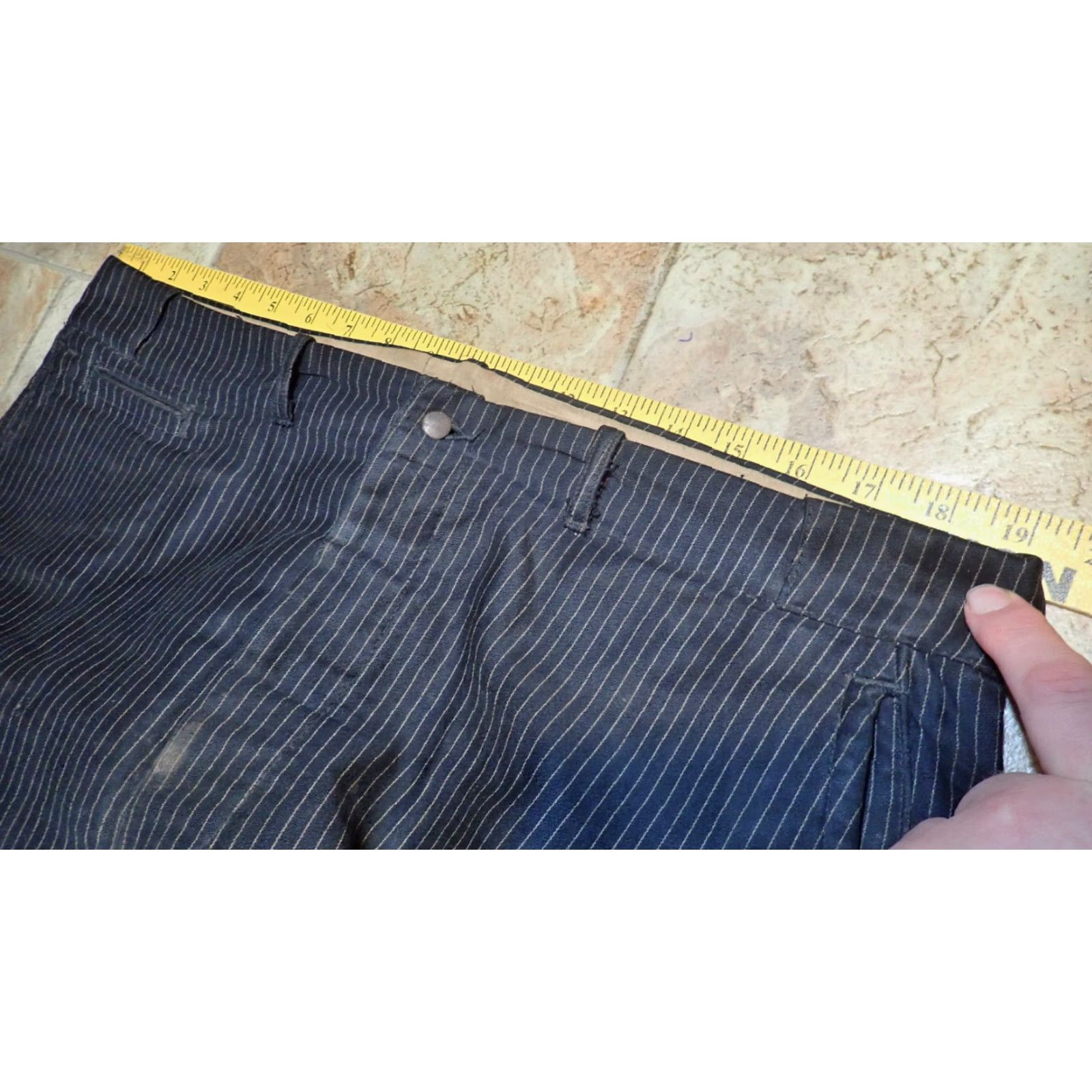 Vintage VINTAGE Overland Trouser Pants 38x29 Striped Moleskin Heavy Cotton Workwear Trousers Crown Overalls Men Size US 38 / EU 54 - 5 Thumbnail