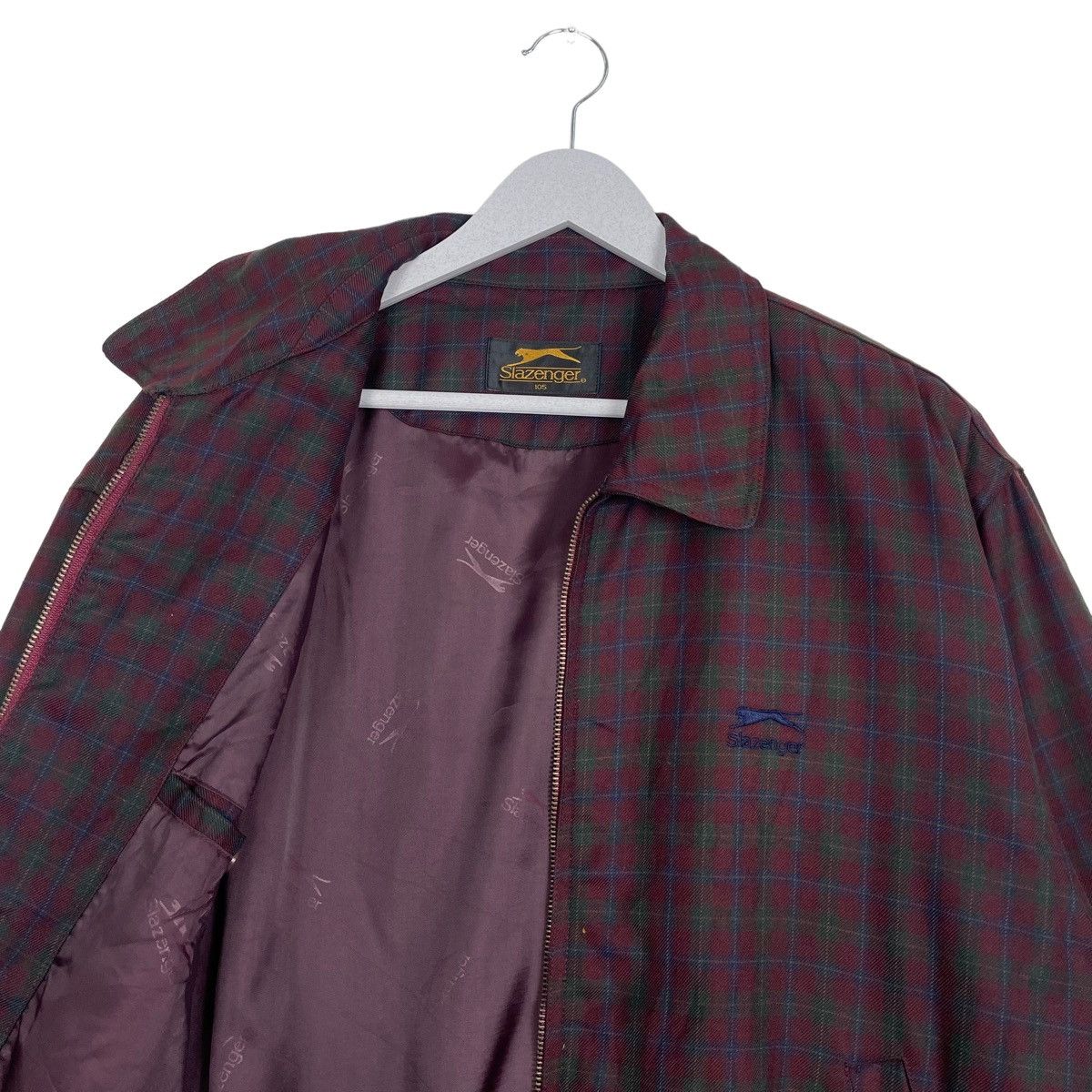 Japanese Brand × Vintage 💥90s SLAZENGER NOVA CHECK BOMBER JACKET Size US L / EU 52-54 / 3 - 10 Thumbnail