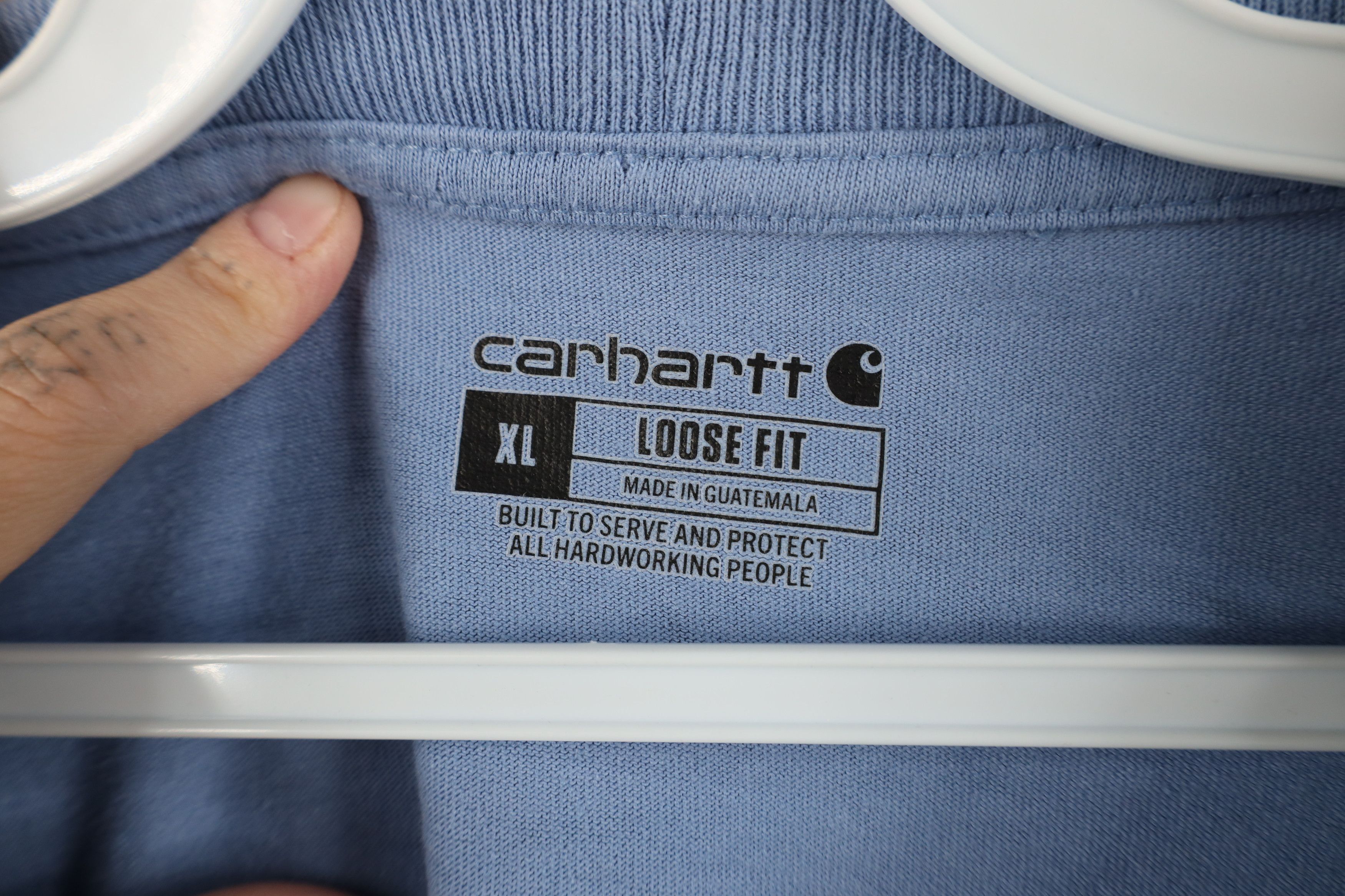Carhartt Vintage Y2K Carhartt Spell Long Sleeve T-Shirt Blue Cotton Size US XXL / EU 58 / 5 - 6 Thumbnail