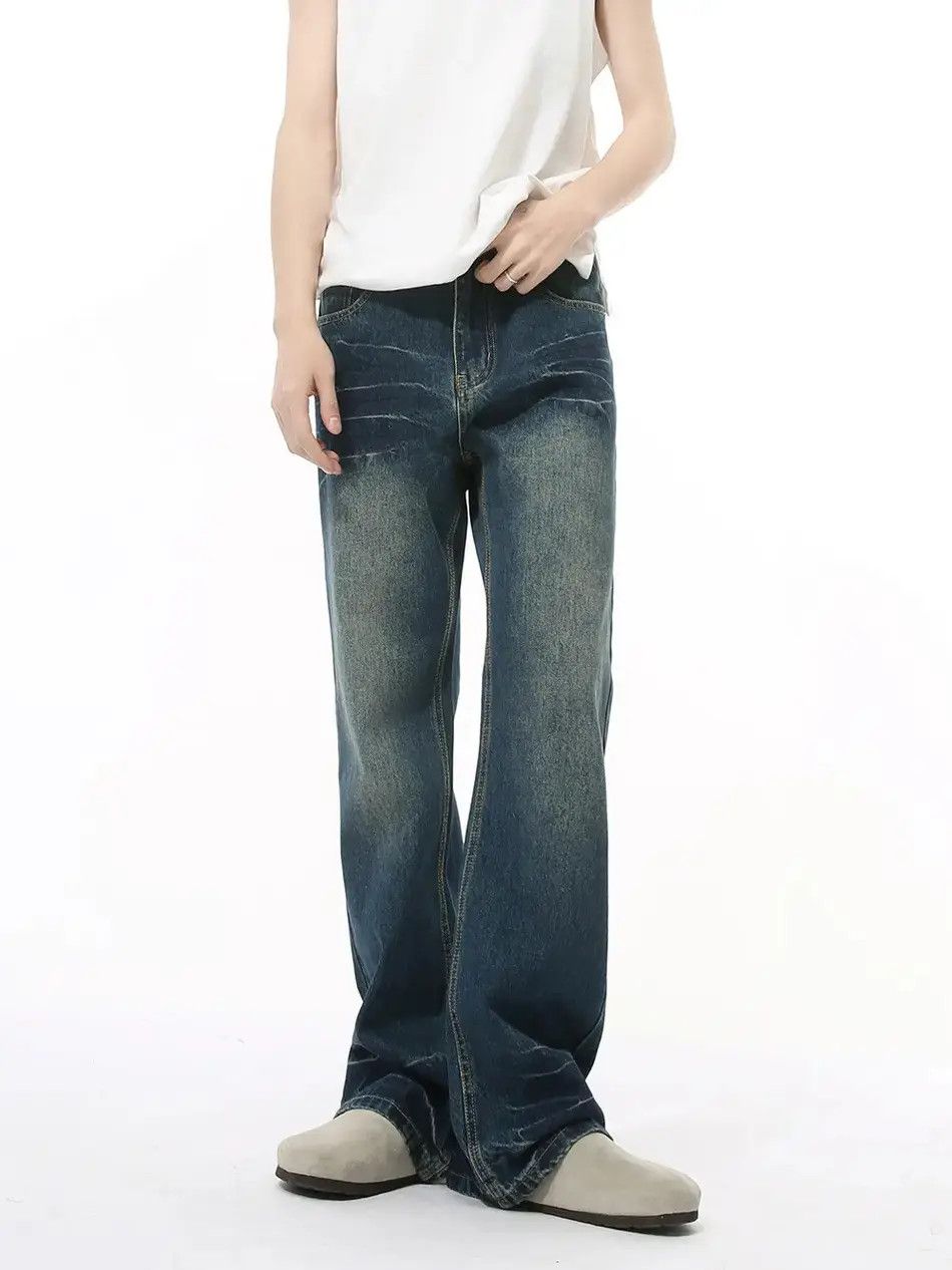 Japanese Brand Retro loose casual micro flared jeans Size US 32 / EU 48 - 2 Thumbnail