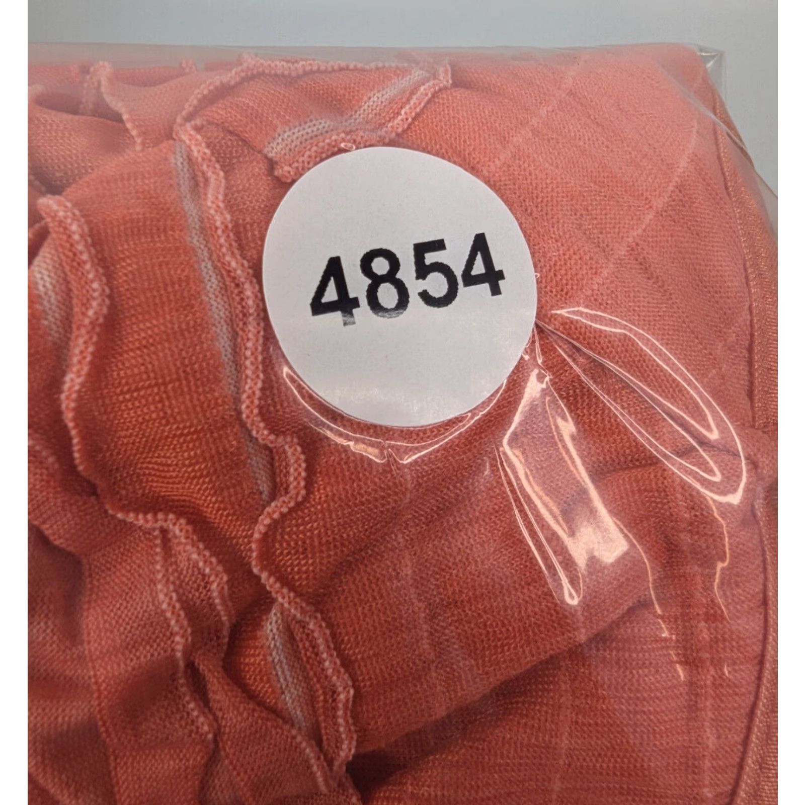 Vintage Maggie Barnes Shirt Woman's 3X Orange Short Sleeve Boho Ruffle Blouse Plus Knit Top Womens Size XXL / US 16-18 / IT 52-54 - 8 Thumbnail