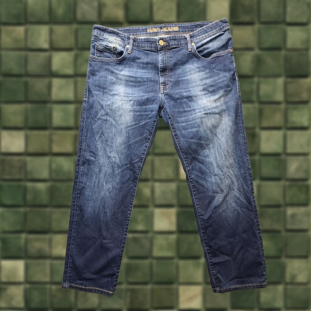 Vintage Mavi Jeans Mens 40x32 Zach Regular Fit Straight Leg Stretch Comfort Denim Blue 5-Pocket City College Preppy Mens Regular Jeans Size US 40 / EU 56 - 1 Thumbnail