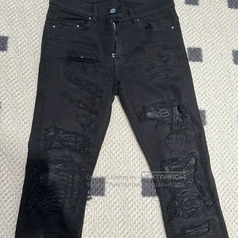 Amiri Amiri Size 29 Black python-printed jeans Size US 29 - 4 Thumbnail
