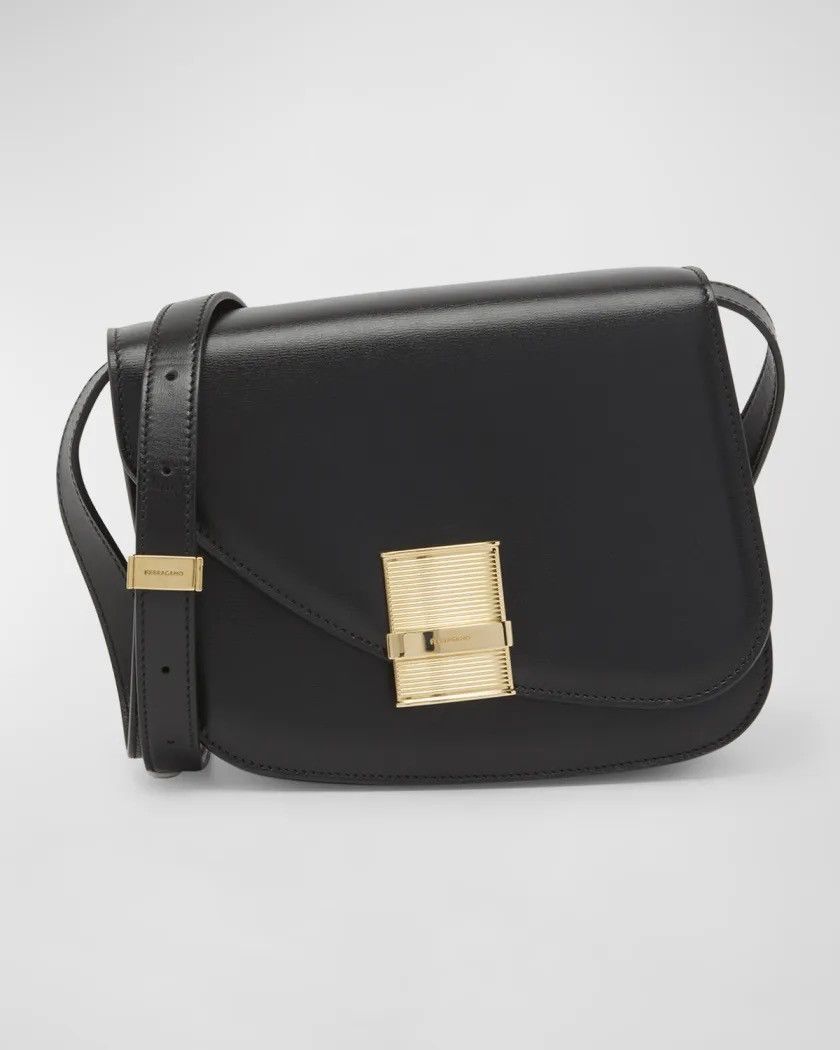 Salvatore Ferragamo Salvatore Ferragamo Black Fiamma Mini Bag New In Box Size ONE SIZE - 1 Thumbnail