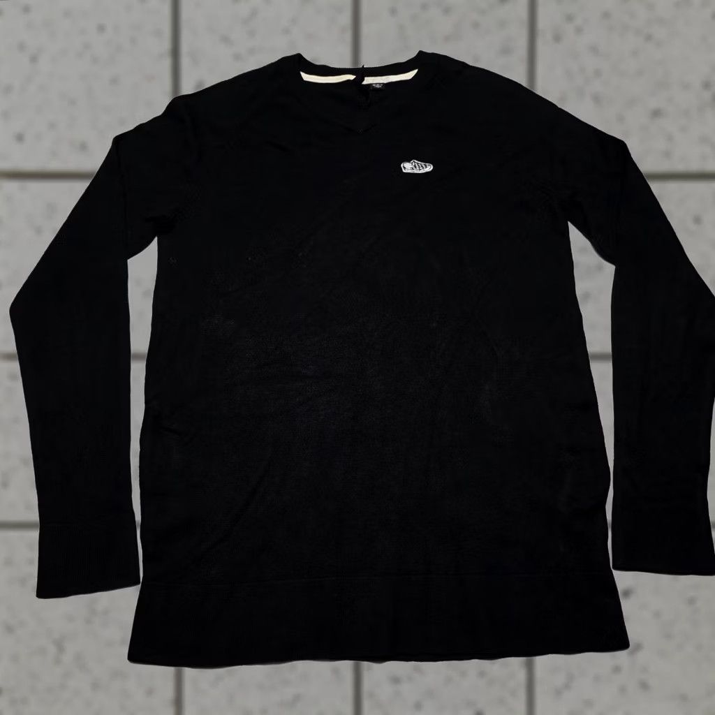 Vans VANS Sweatshirt V-Neck Women’s Pullover Black Size S Regular Knit Pullover Activewear Skateboarding Logo Bohemian Classic Size S / US 4 / IT 40 - 1 Thumbnail
