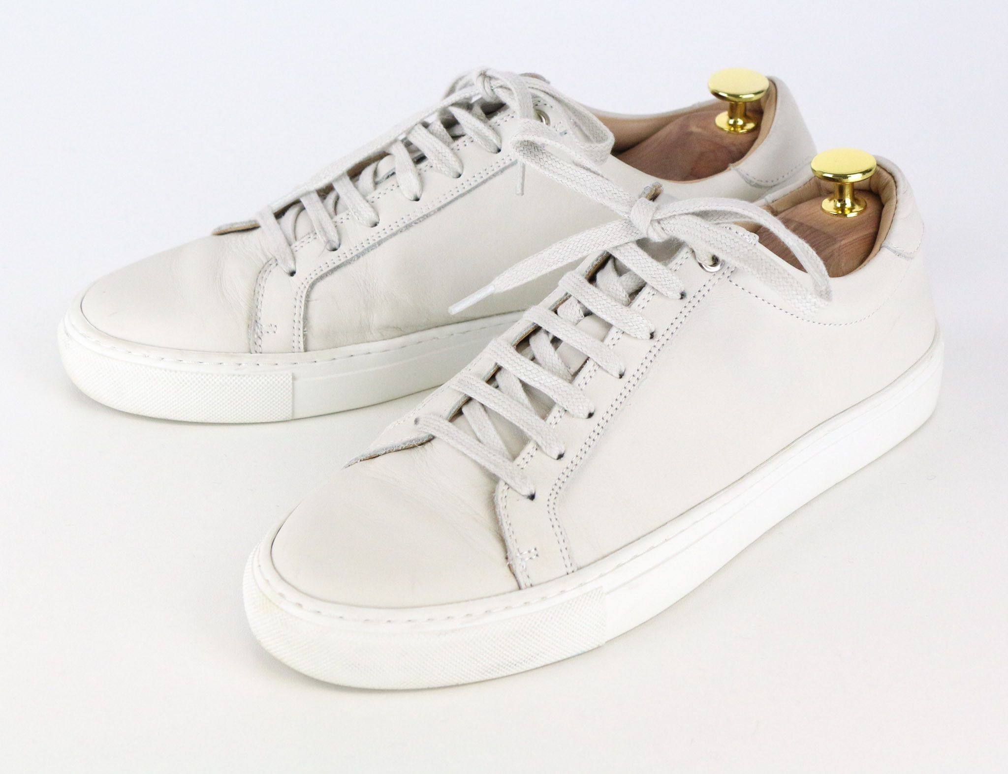 Suitsupply EU40 Light Grey Leather Laced Low-Top 72746 Size US 7 / EU 40 - 5 Thumbnail