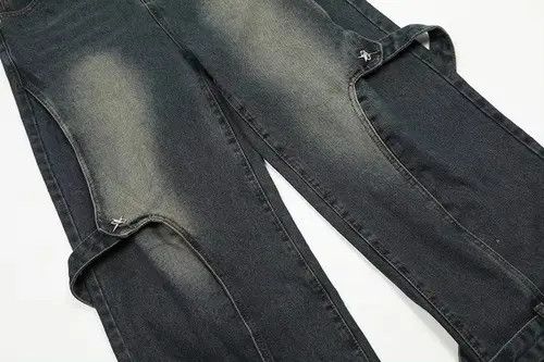 VIBE Design Hip Hop Baggy Washed Retro Loose Jeans y2k Size US 35 - 6 Thumbnail