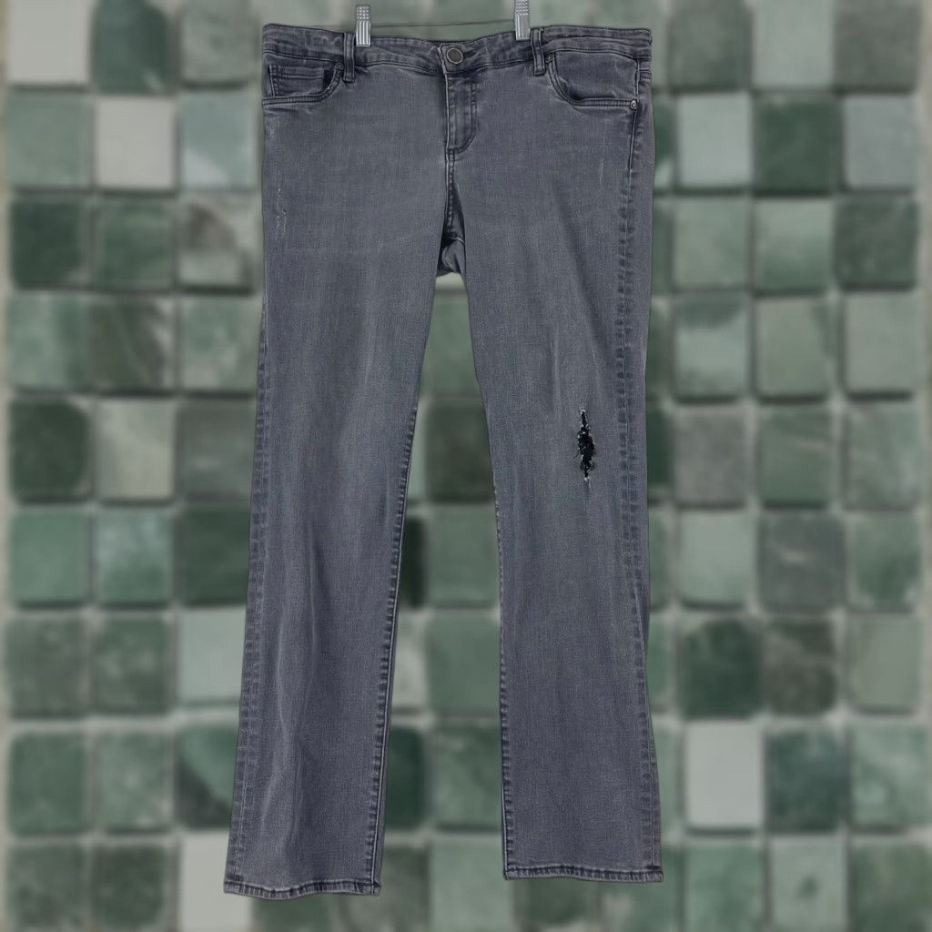 Vintage KUT from the Kloth Catherine Boyfriend Fit Jeans Womens Mid-Rise Size 14 Gray Size 36" / US 14 / IT 50 - 1 Thumbnail