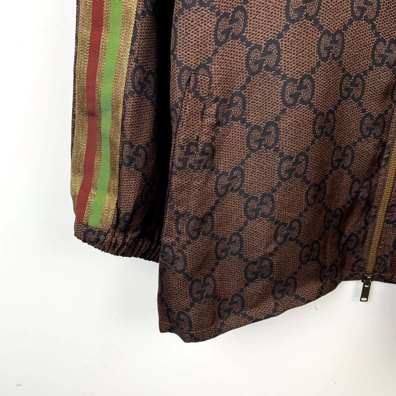 Gucci Gucci Brown logo old flower full print sleeve striped mulbe Size US M / EU 48-50 / 2 - 4 Thumbnail
