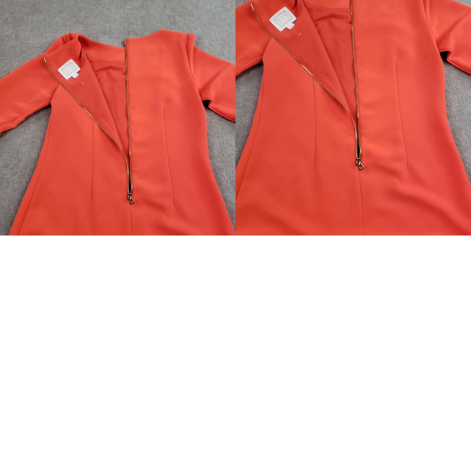 Bell VINTAGE: Sail to Sable Dress Womens Size 6 Orange Bell Sleeve Ruffle Hem Party Sheath Z Size M / US 6-8 / IT 42-44 - 9 Thumbnail