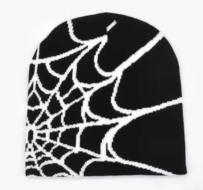 Japanese Brand Y2K Spider Web Beanie Black Size ONE SIZE - 3 Thumbnail