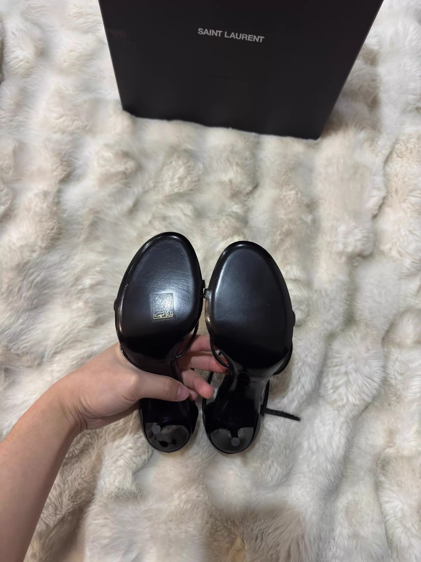 Saint Laurent Paris Saint Laurent Classic Black Gold Heels 38 Size US 7.5 / IT 37.5 - 3 Thumbnail