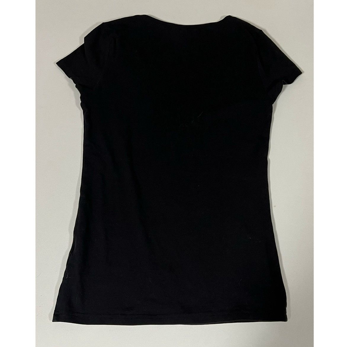 Japanese Brand Black Solid Short Sleeve T-Shirt Top Blouse Tee Size S (6) 🖤 Size S / US 4 / IT 40 - 3 Thumbnail