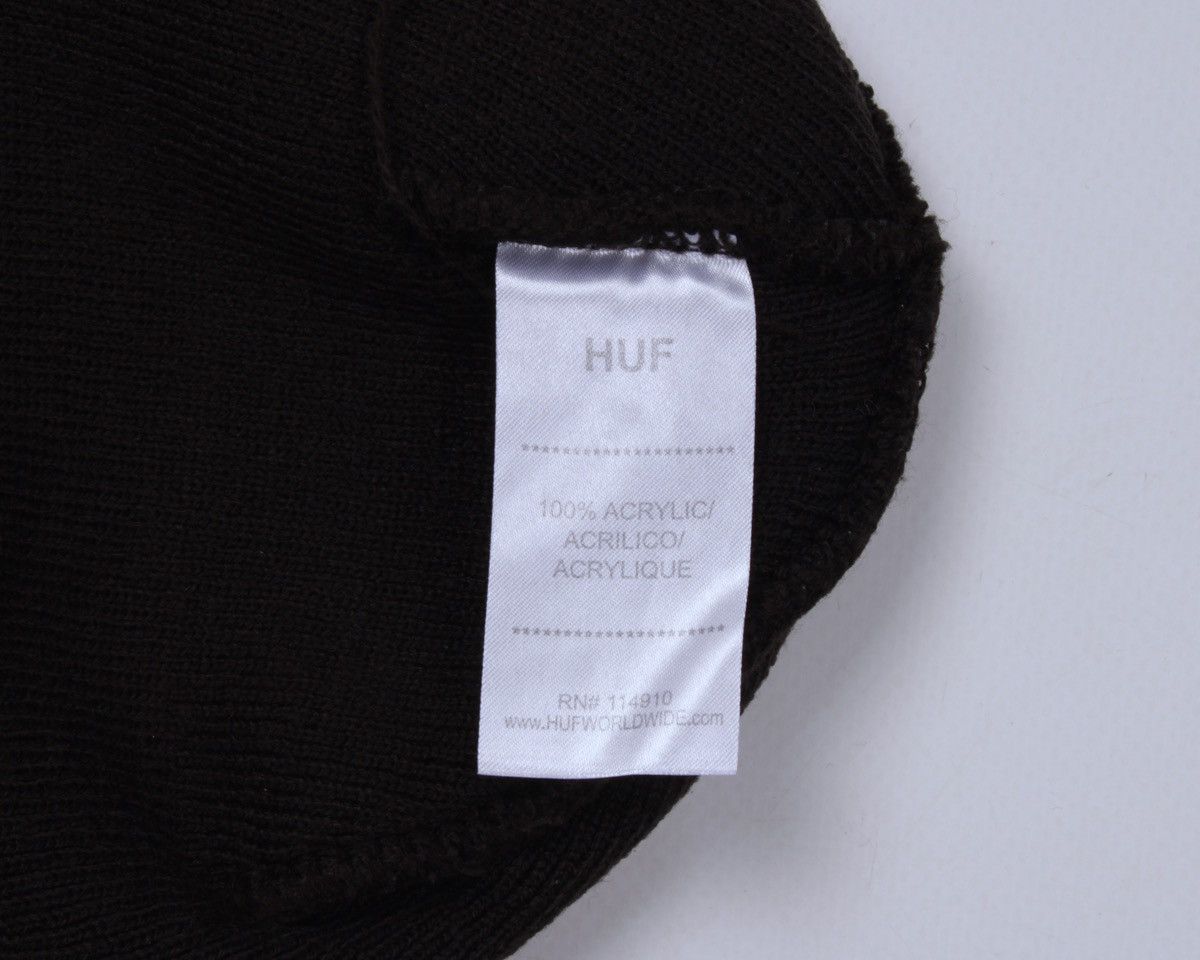 Huf HUF Acrylic Black Beanie Hat Logo Front Size ONE SIZE - 4 Thumbnail