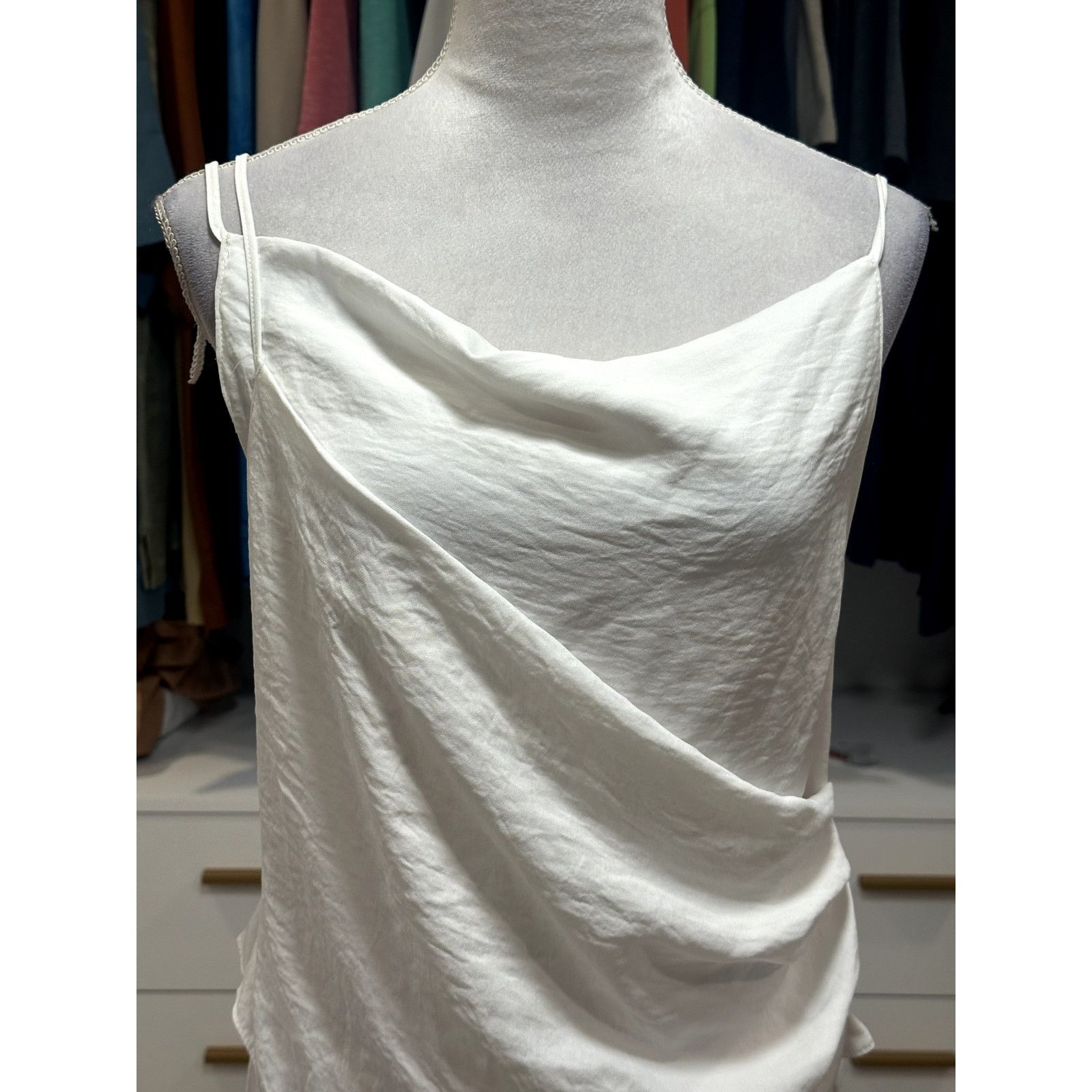 Topshop Topshop Women's White Cami Tank Strappy Top 10 NWT Size L / US 10 / IT 46 - 2 Thumbnail