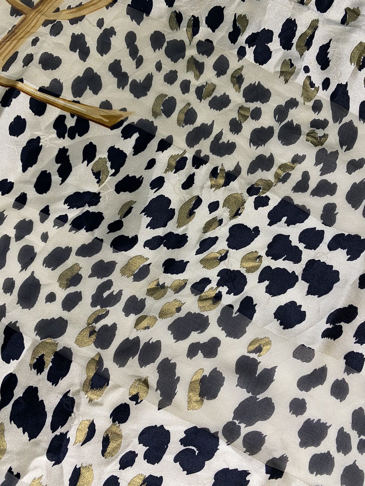 Yves Saint Laurent Vintage Yves Saint Laurent Leopard Silk Scarf Scarves Size ONE SIZE - 7 Thumbnail