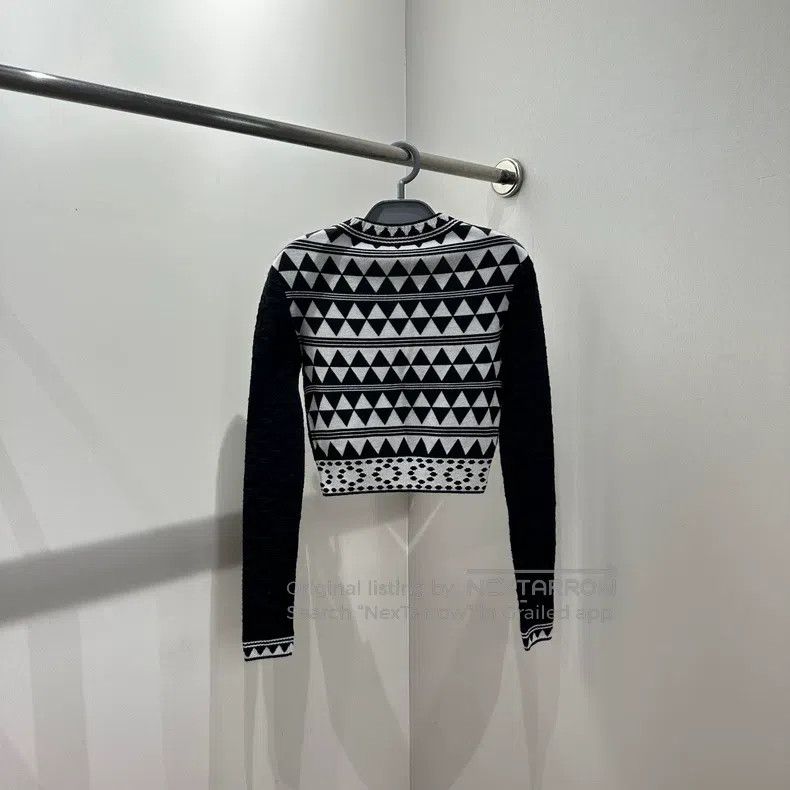 Hermes Hermes Black and white color block sweater Size XXS / US 00 / IT 34 - 2 Thumbnail