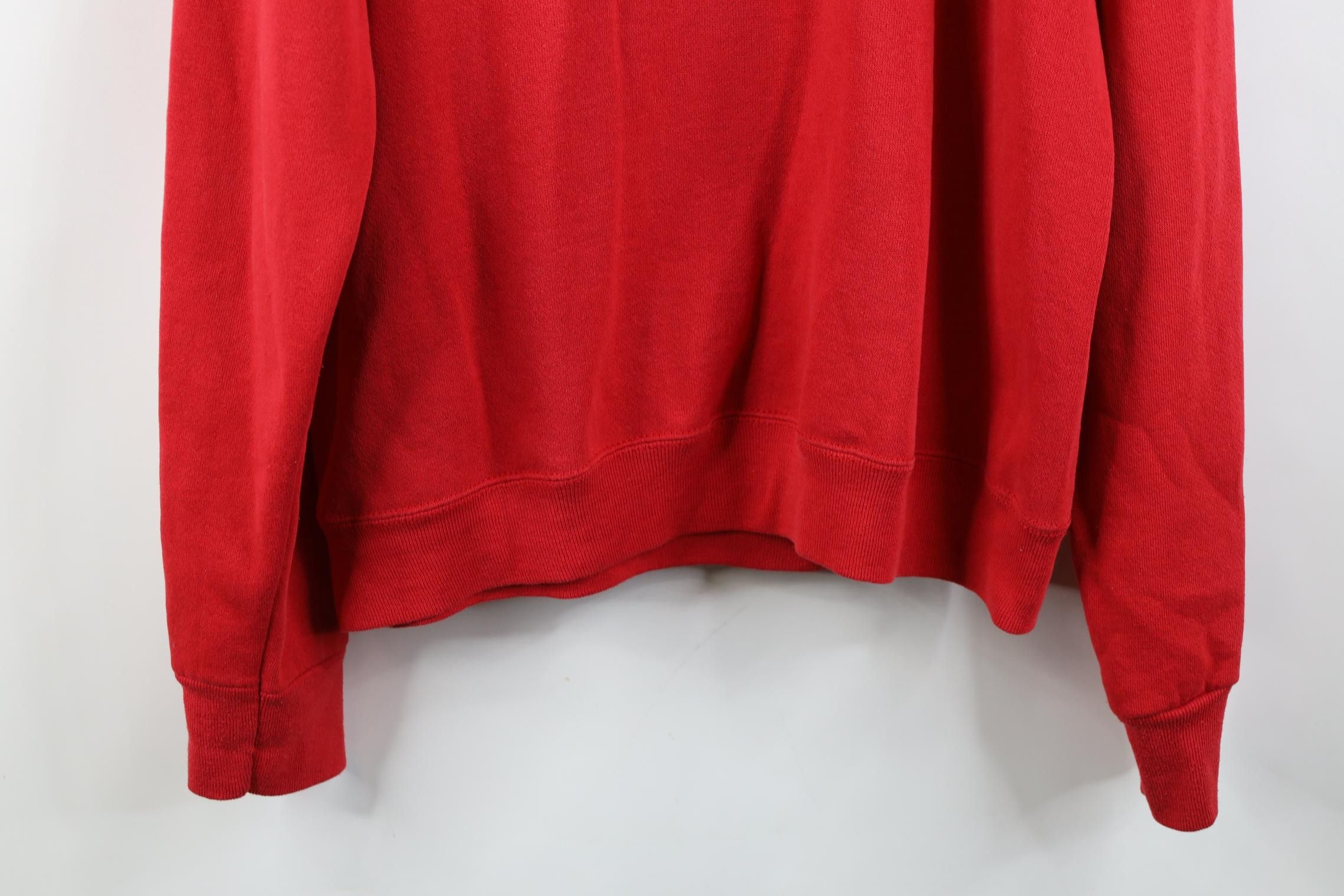 Vintage Vintage 90s Streetwear Raglan Crewneck Sweatshirt Red USA Size US L / EU 52-54 / 3 - 13 Thumbnail