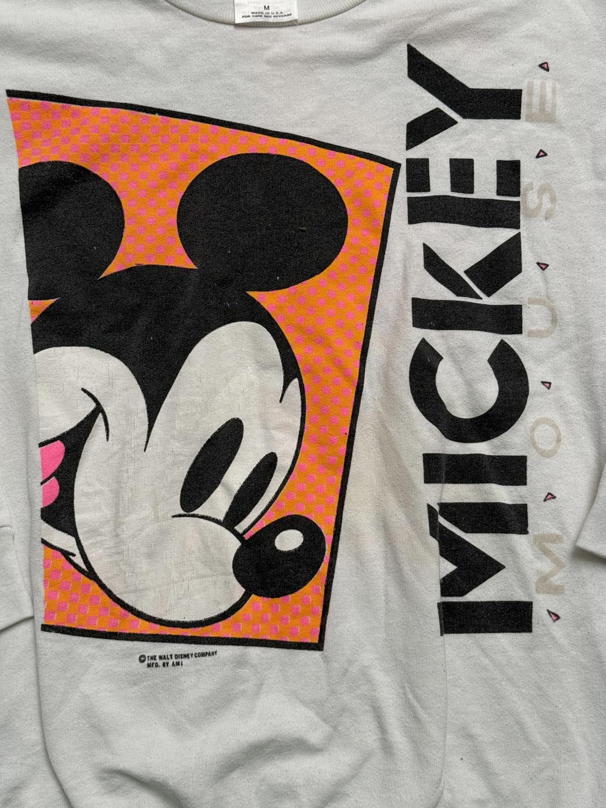 Other Vintage 80s Disney Mickey Mouse Neon Boxy Sweater Crew - M Size US M / EU 48-50 / 2 - 4 Thumbnail