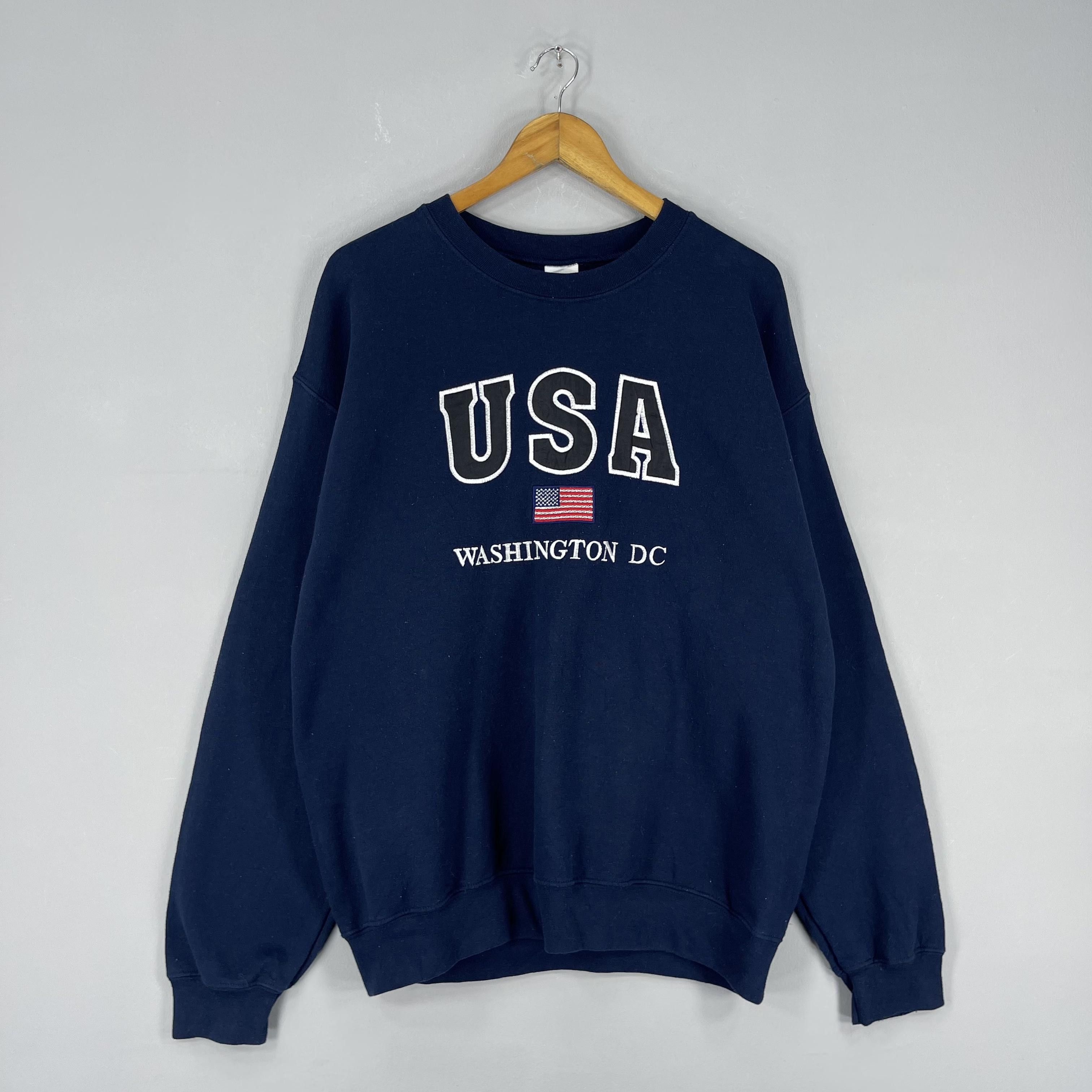 Vintage Vintage UNITED STATES AMERICA Embroidery Sweatshirt Size US L / EU 52-54 / 3 - 3 Thumbnail