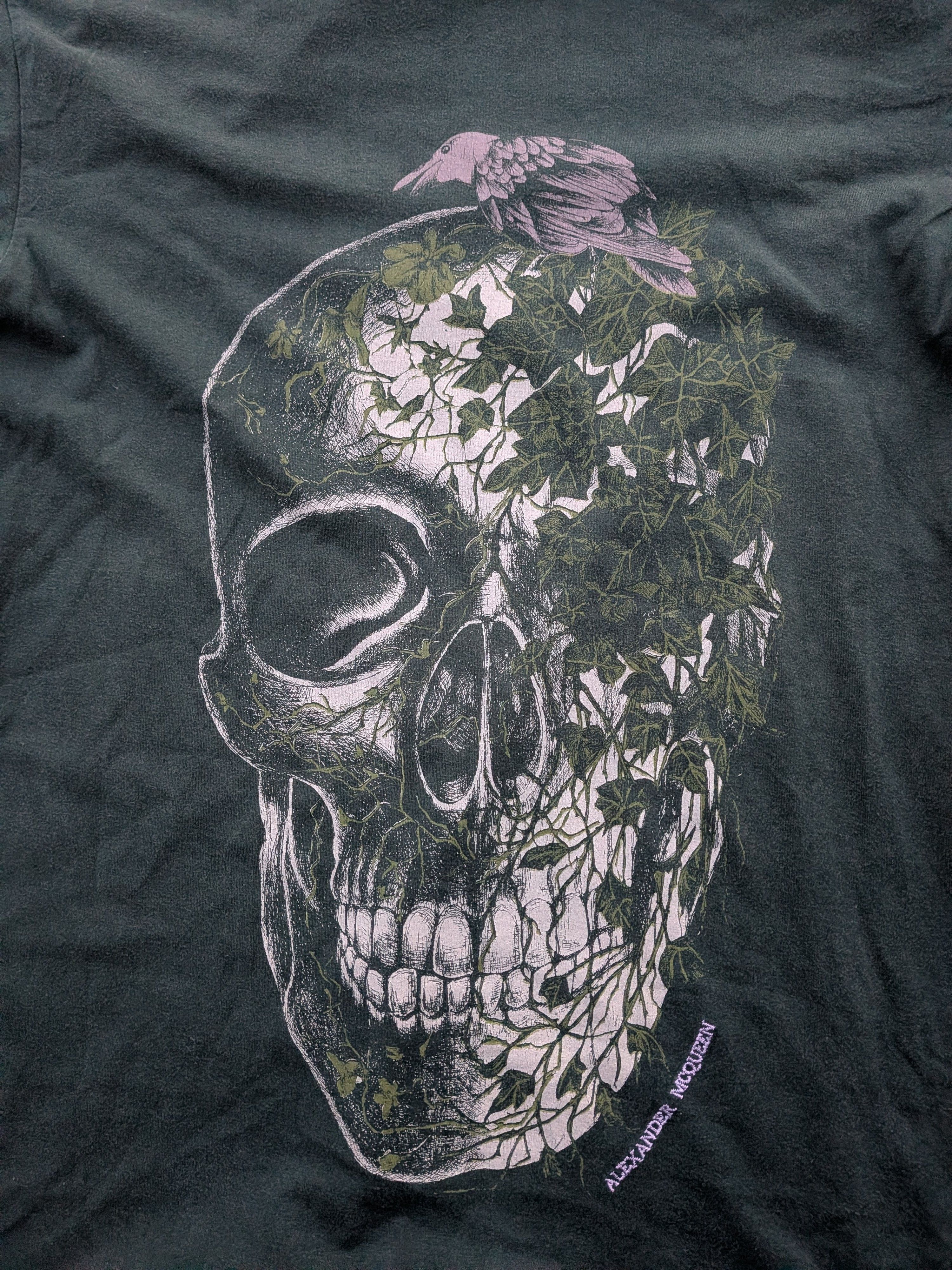 Alexander McQueen Alexander McQueen 2012 Skull Ivy Raven T-Shirt Size US M / EU 48-50 / 2 - 3 Thumbnail