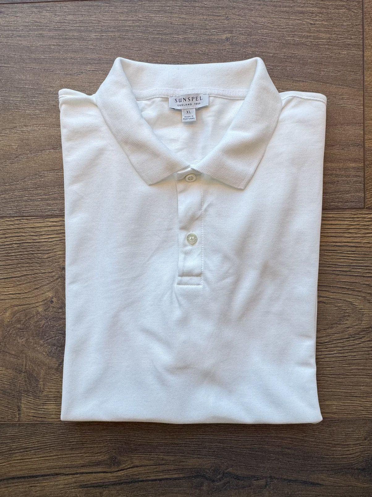 Sunspel Sunspel white Piqué Polo - Size XL Size US XL / EU 56 / 4 - 1 Thumbnail
