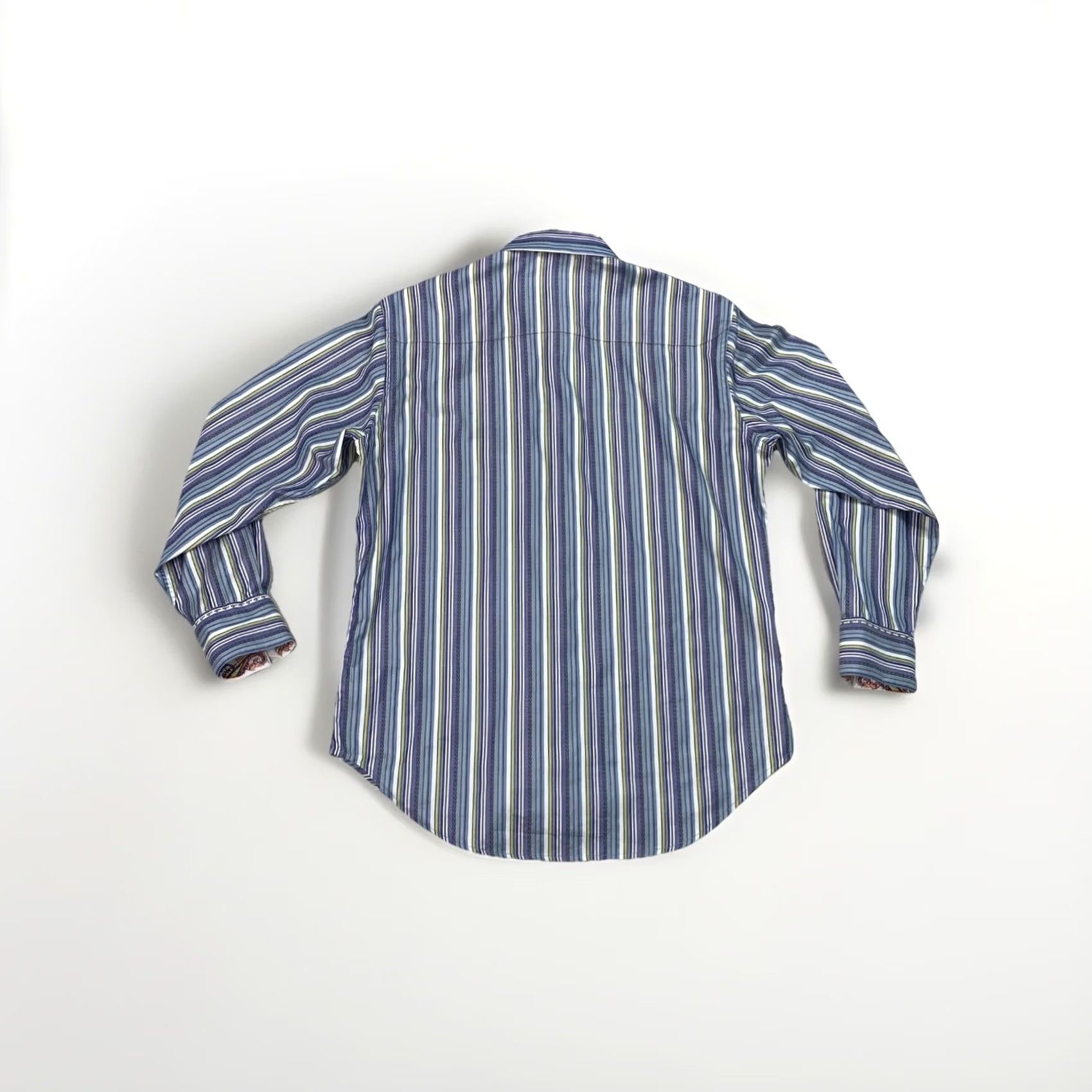 Robert Graham Robert Graham Dress Shirt Striped Multicolor Flip Cuff Knowledge Wisdom Truth Embroidered Logo Mens M Size 40R - 6 Thumbnail