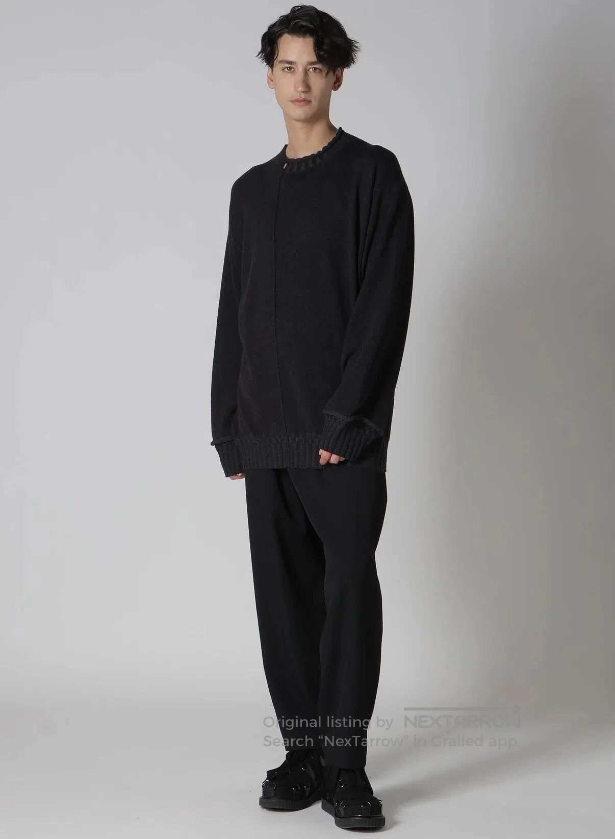 Yohji Yamamoto black oversized knit sweater by yohji yamamoto. Size US L / EU 52-54 / 3 - 6 Thumbnail
