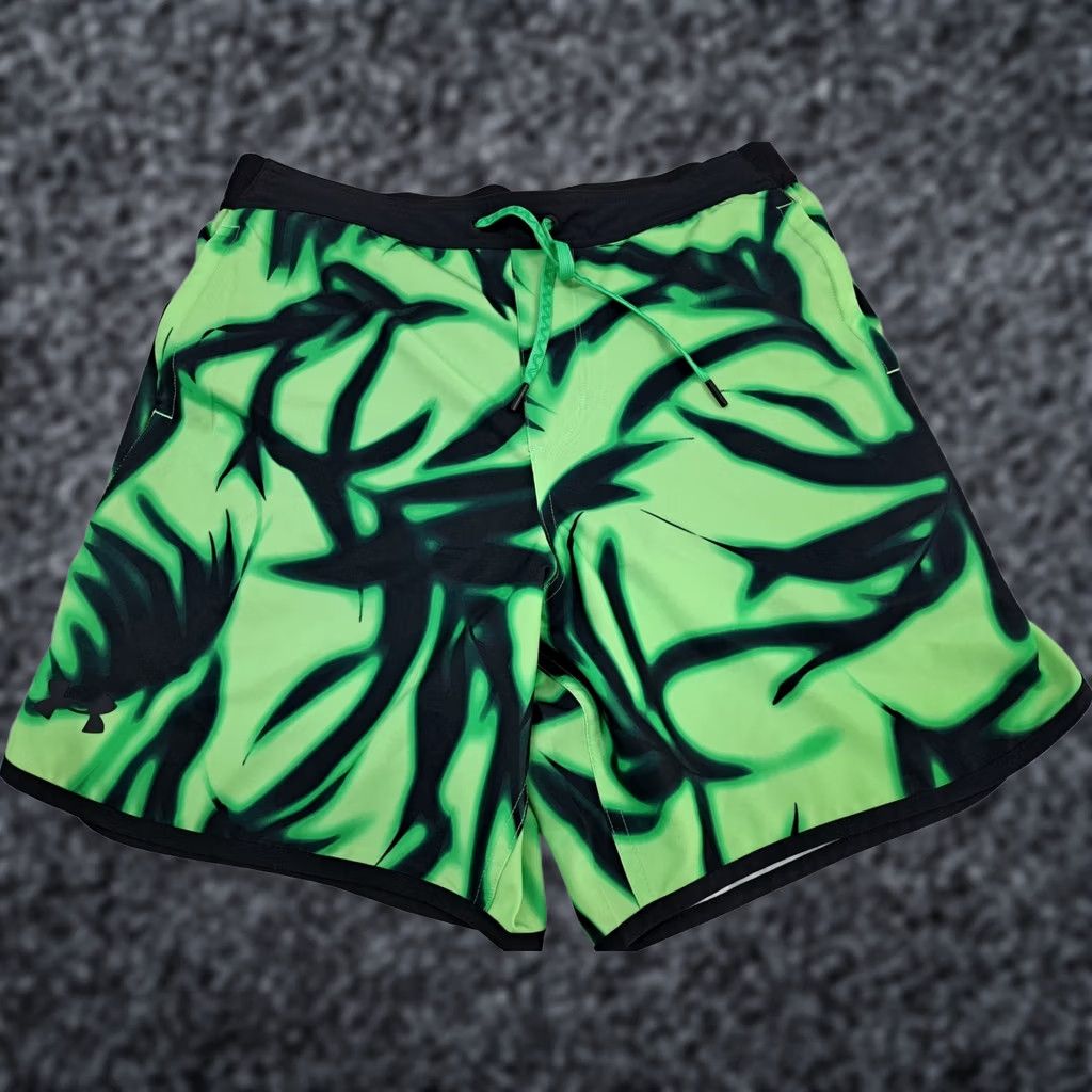 Under Armour Under Armour Womens Athletic Shorts Lined Quick Dry Green/Black Animal Print Pockets 7in Inseam M Medium Size 32" / US 10 / IT 46 - 1 Thumbnail