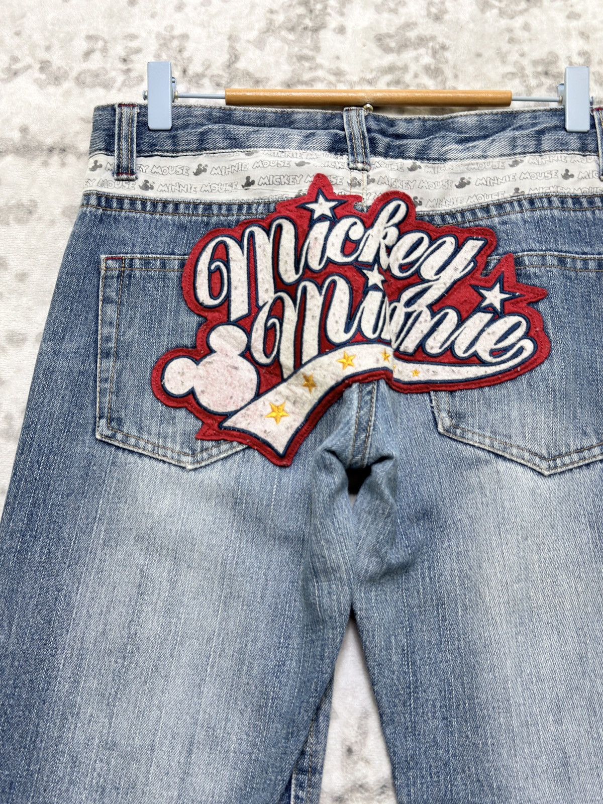 Disney Vintage Disney Mickey Patch Denim 90s Graphic Jeans Size US 30 / EU 46 - 13 Thumbnail