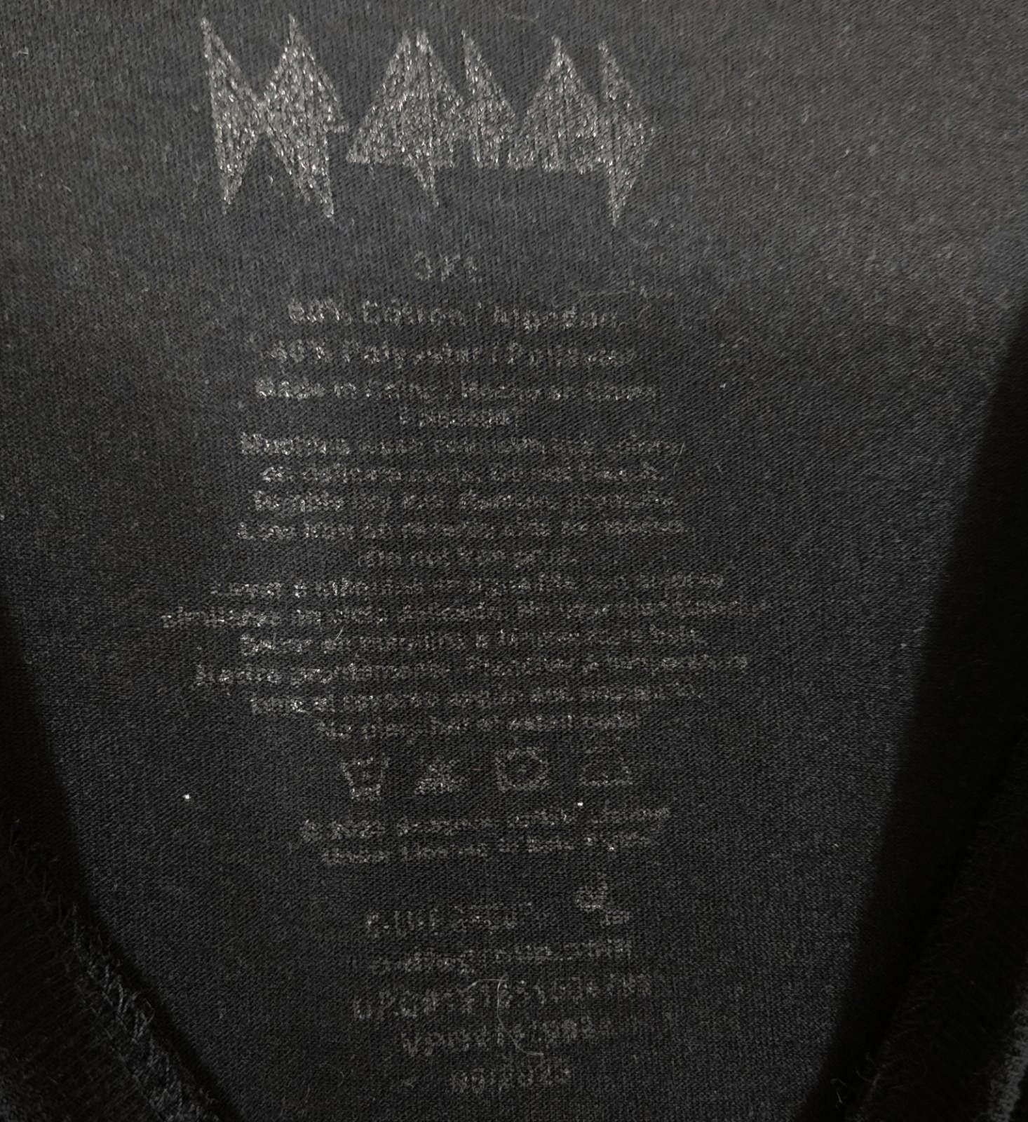 Def Leppard Def Leppard Womens 3XL Black Animal Graphic Rock Music Tour Size 3XL / US 20-22 - 2 Thumbnail