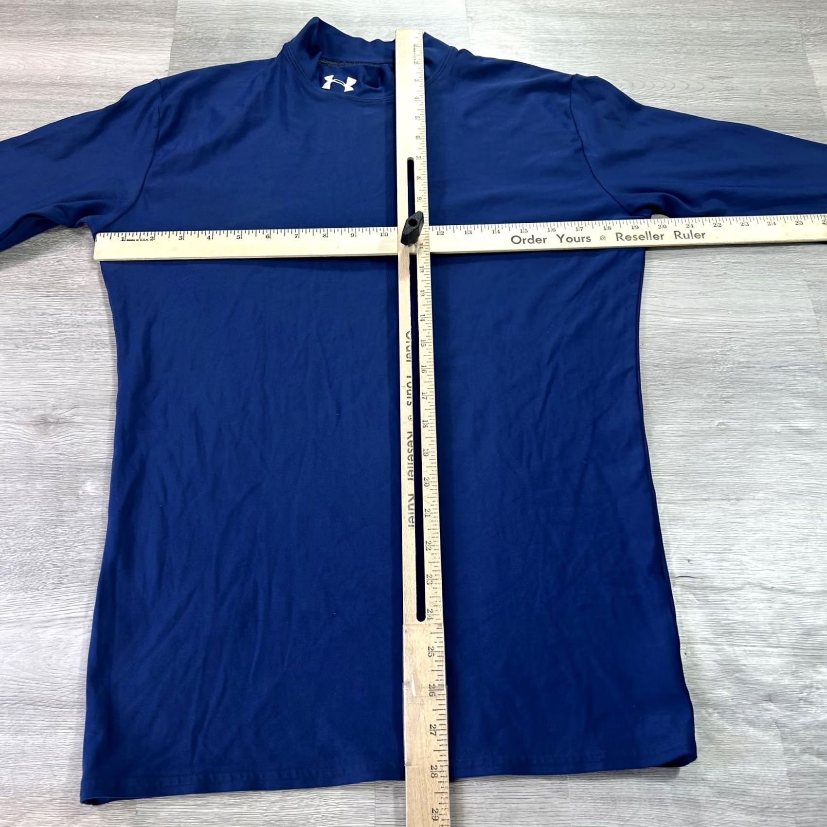 Under Armour Under Armour Shirt Mens XL Blue Long Sleeve Mock Neck Training Base Layer Top Size US XL / EU 56 / 4 - 5 Thumbnail