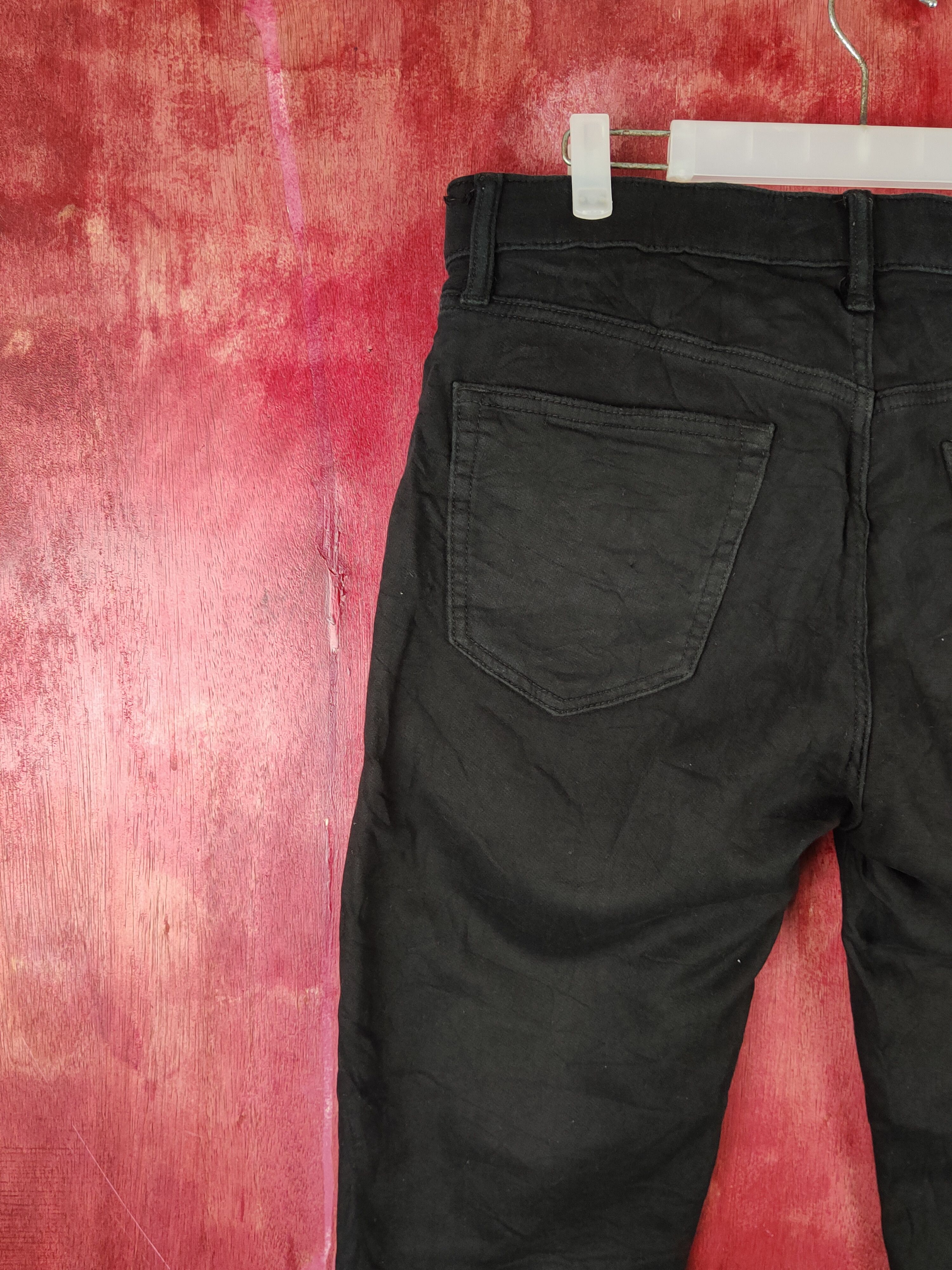 Japanese Brand Uniqlo Black ripped distressed Casual Pants #S2273 Size US 34 / EU 50 - 9 Thumbnail