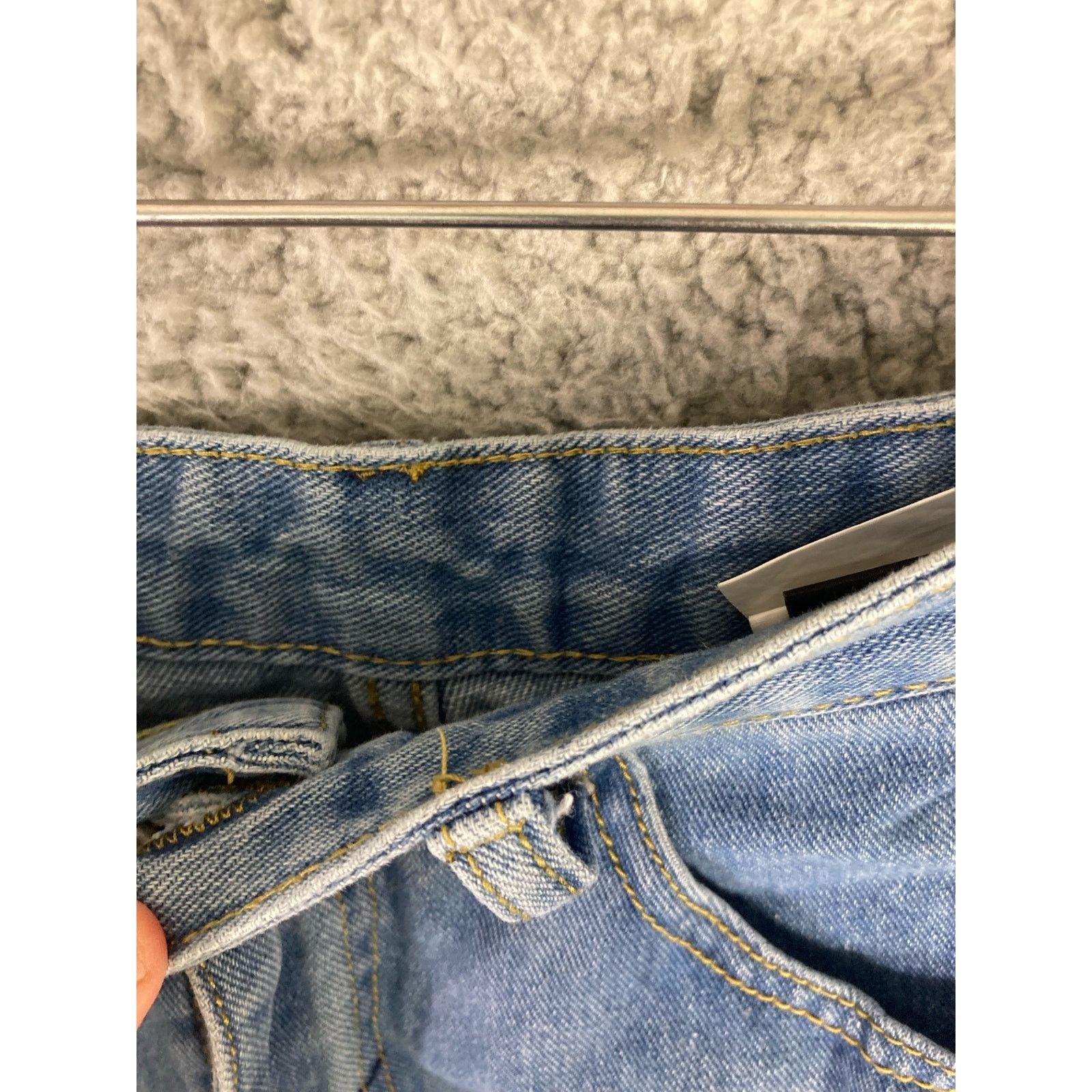 Shein Women's High Waisted Distressed Straight Leg Jeans Blue 28 M Size 28" / US 6 / IT 42 - 11 Thumbnail