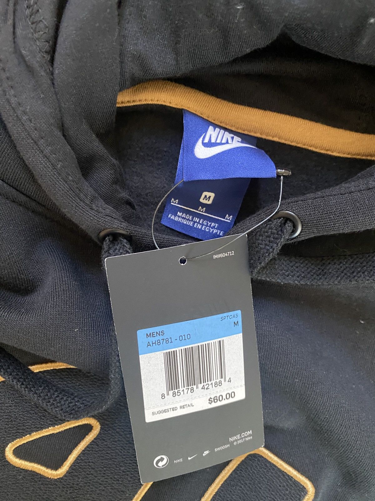 Nike Nike Air Hooded Fleece Black / Gold - BNWT - Men’s Medium Size US M / EU 48-50 / 2 - 3 Thumbnail