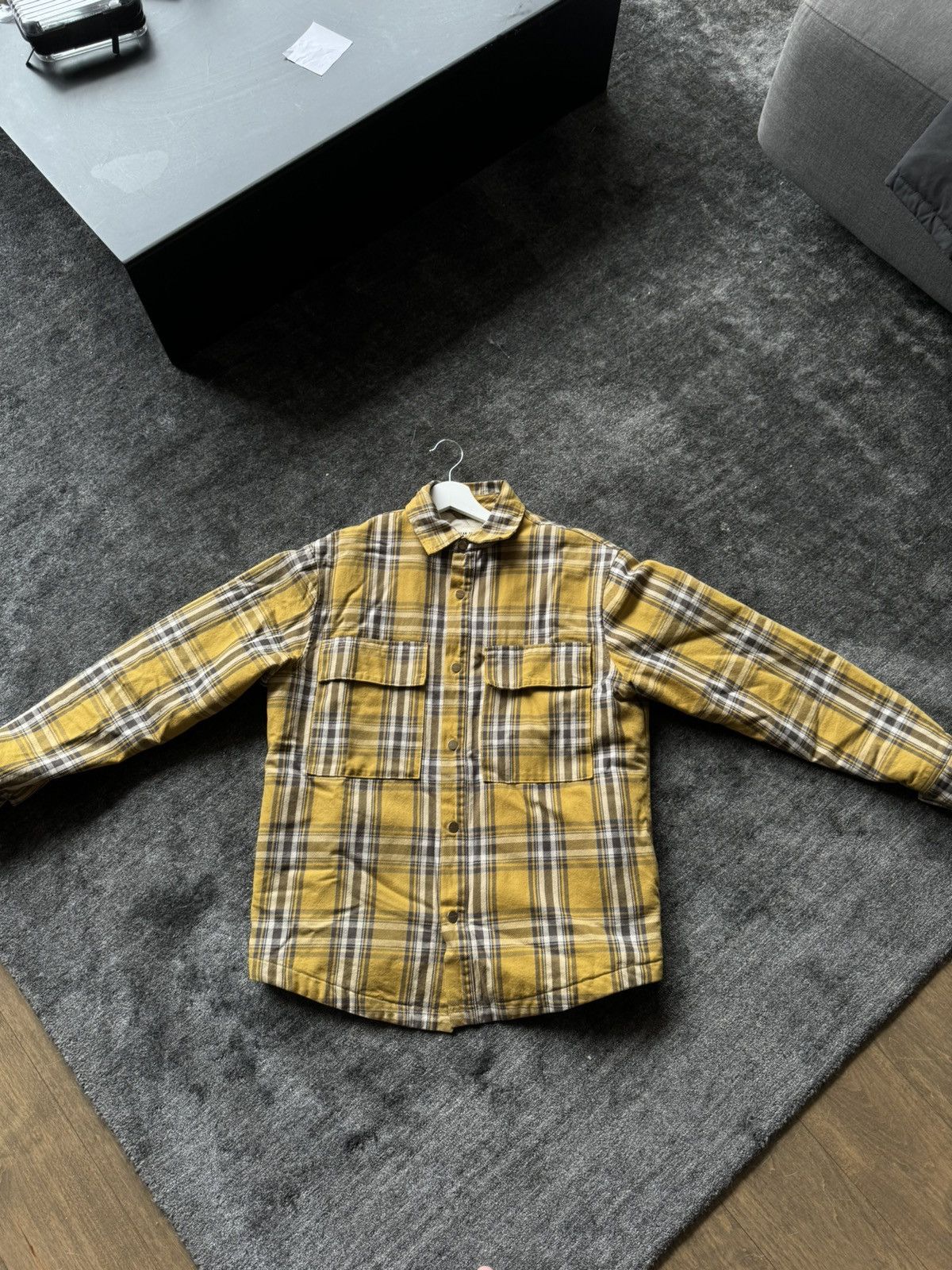 Fear of God fog yellow plaid flannel shirt jacket | Grailed