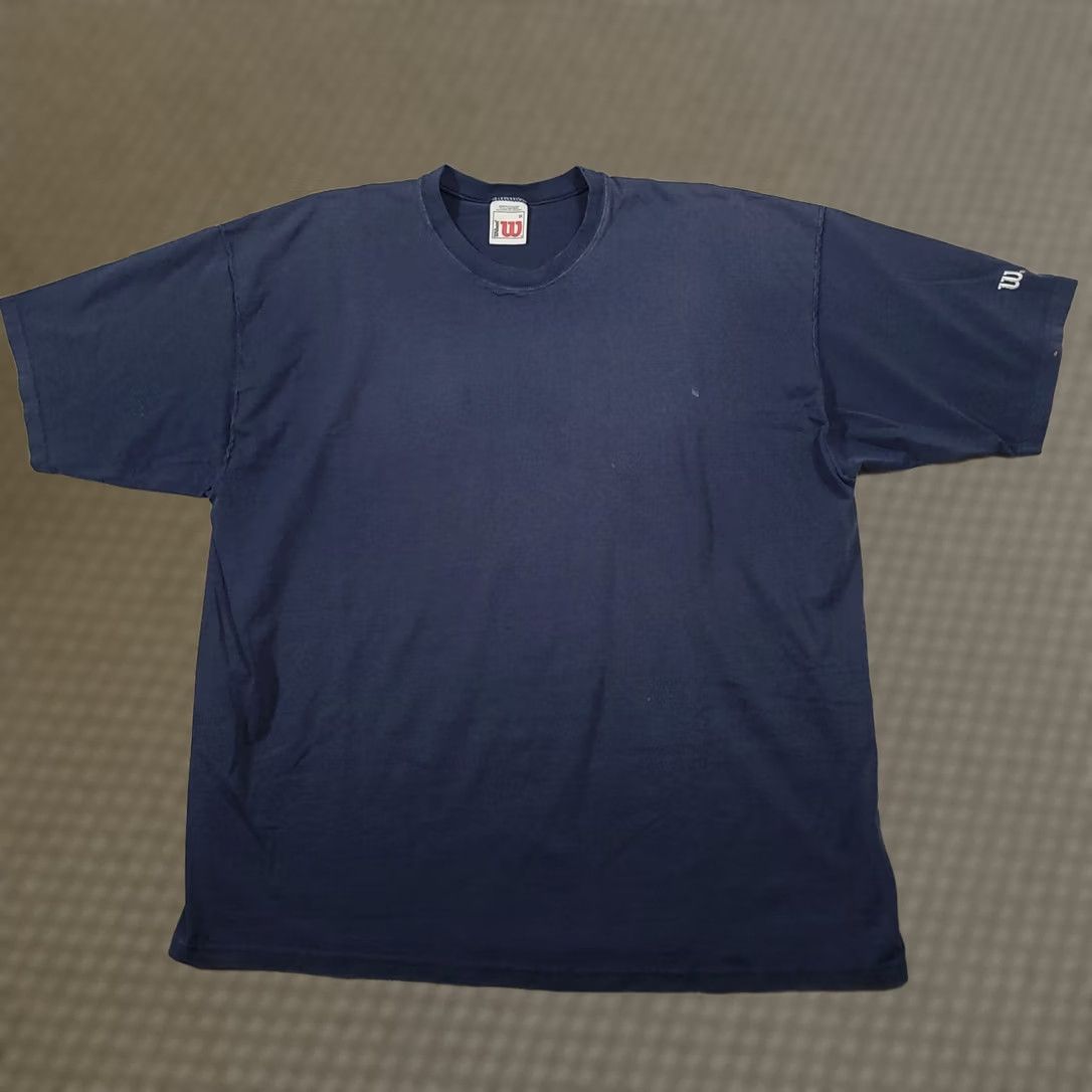 Wilson VINTAGE Wilson T-Shirt Blue 3X Big & Tall Men Short Sleeve 90s Logo Crew Neck Made In USA Size US XXL / EU 58 / 5 - 1 Thumbnail